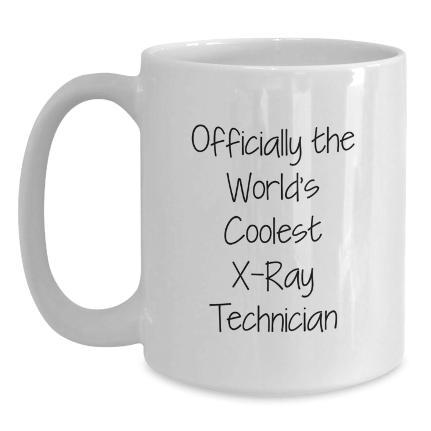 X-Ray Technician Graduation Unique Gifts from Friends for Men White Coffee Mug 'Officially The World's Coolest X-ray Technician' - Main