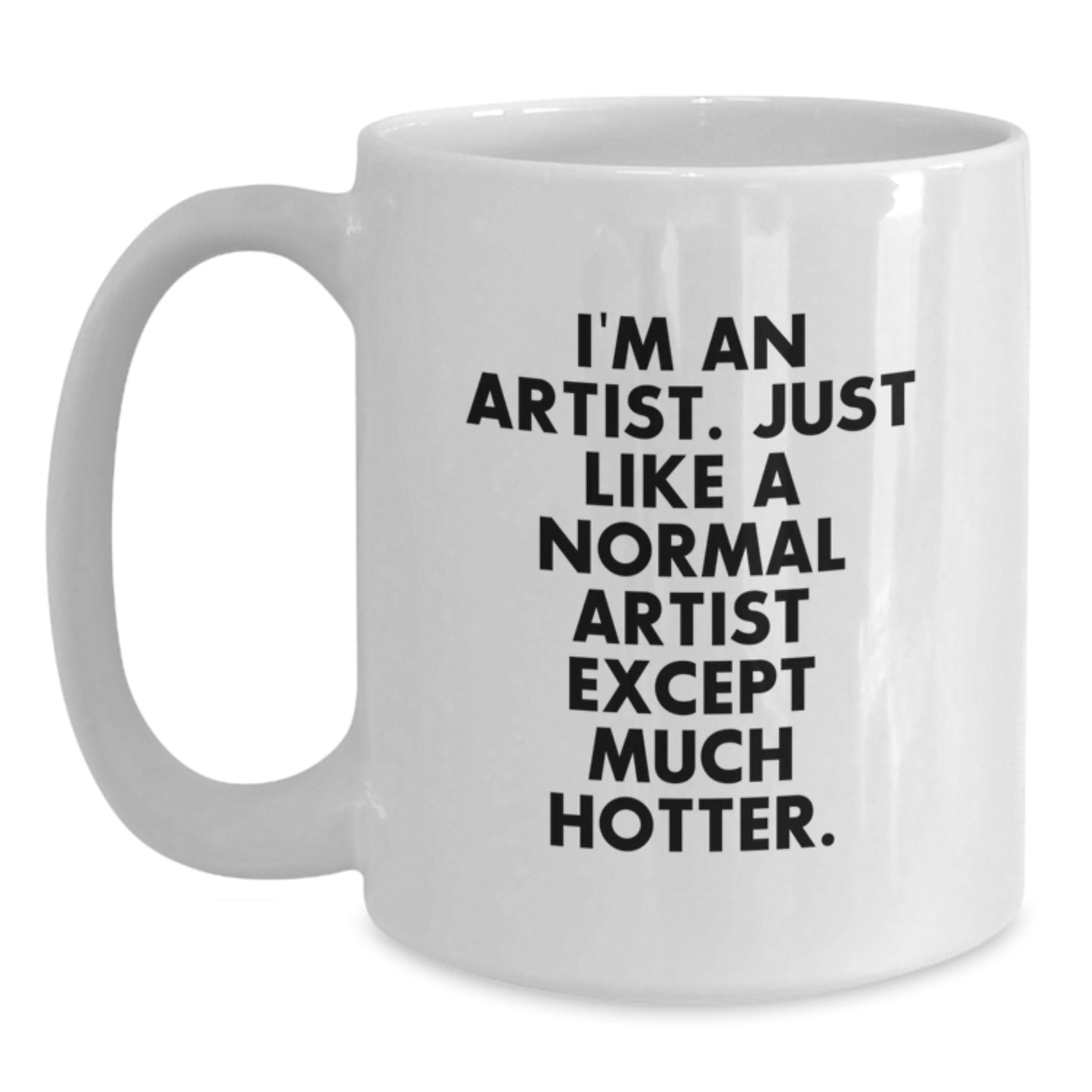 Funny Artist White Coffee Mugs, Gifts from Friends, Unique Father's Day Unique Gifts for Artist Dad, 11oz 15oz Ceramic Mugs - Main