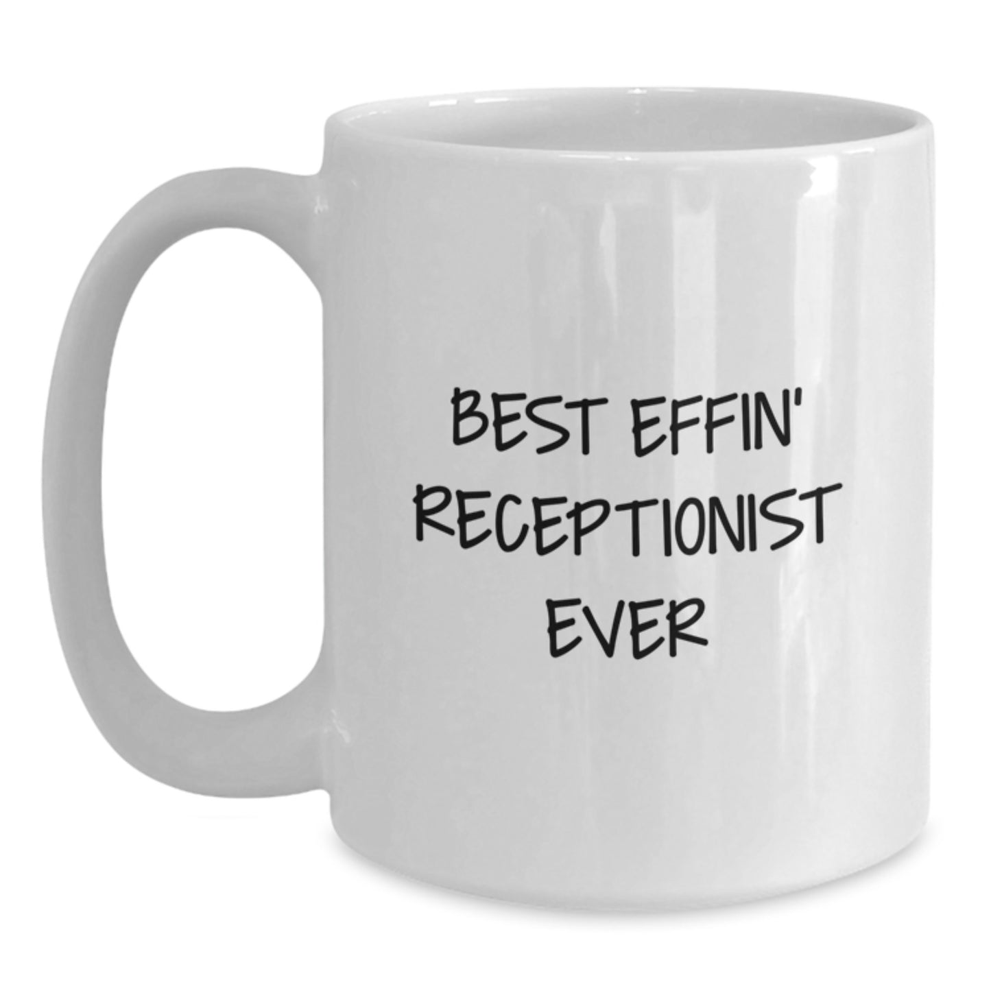 Receptionist White Coffee Mug for a Best Friend Companion Birthday Gift - Main