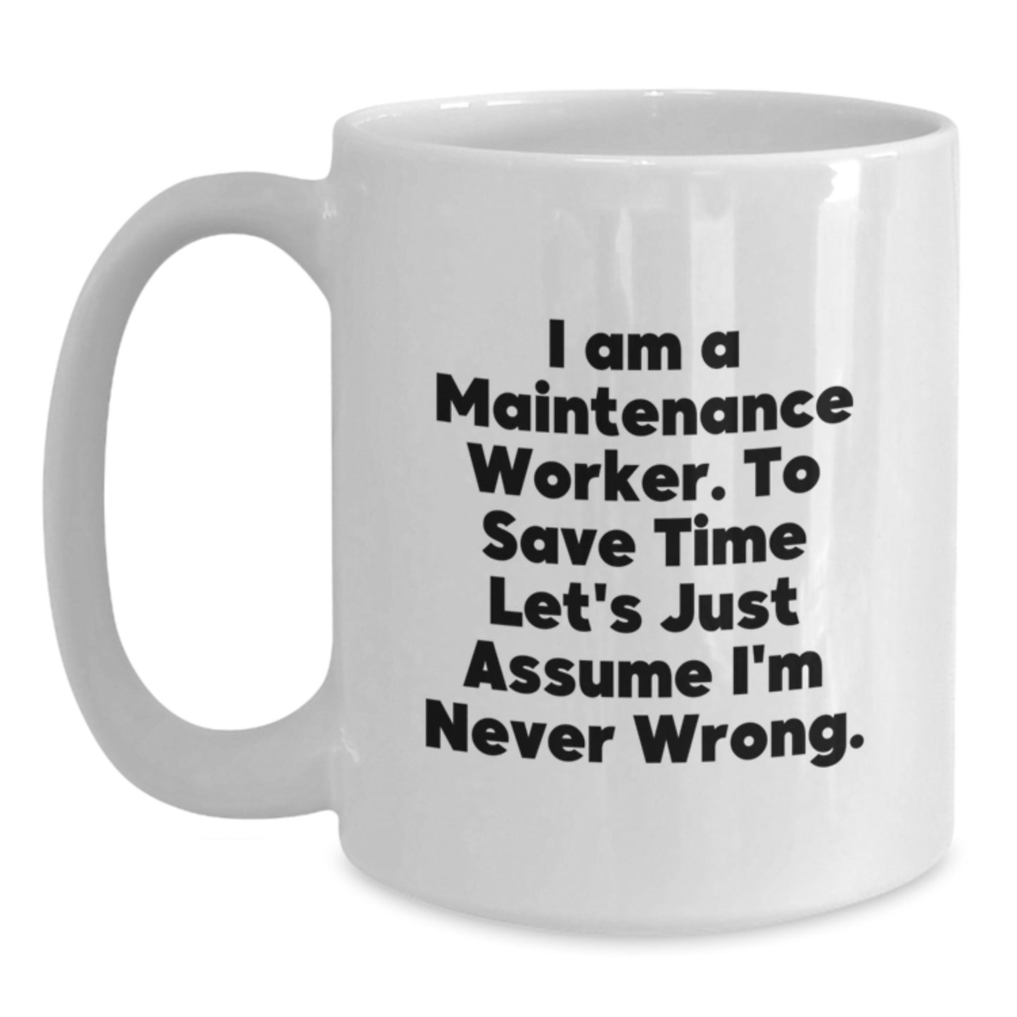 Maintenance Worker Keepsake White Coffee Mug Birthday Gift for Him - Main