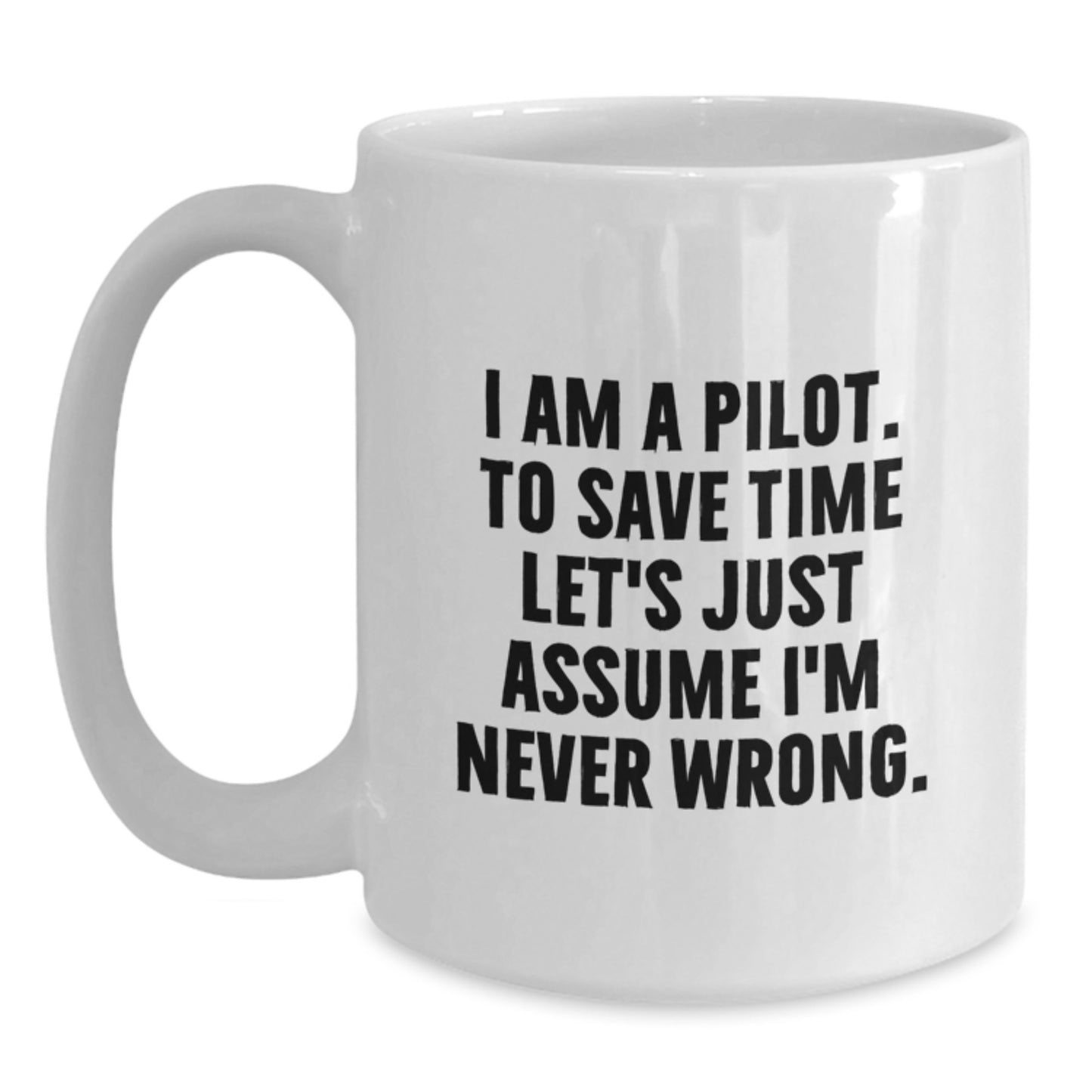 Pilot Keepsake White Ceramic Coffee Mug for Him Birthday Gift - Main
