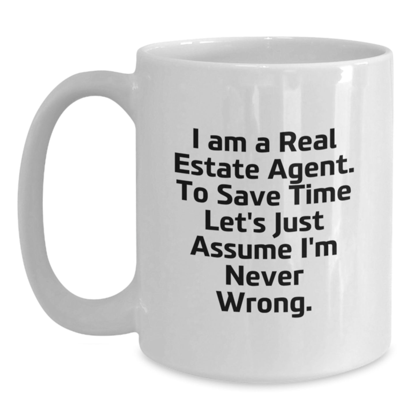 Real Estate Agent Keepsake White Coffee Mug for Him Birthday Gift - Main