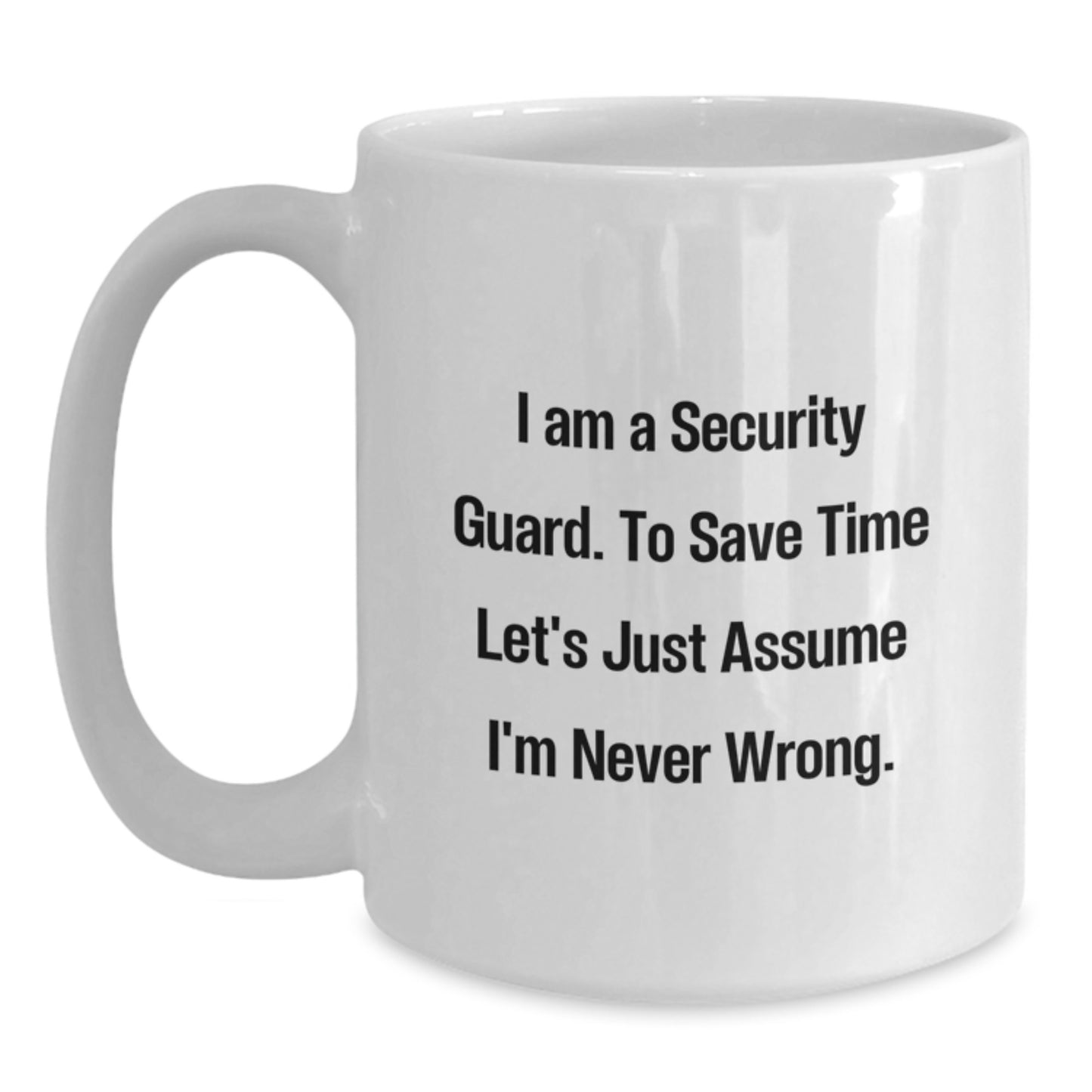 Security Guard Keepsake White Coffee Mug for Him Birthday Gift - Main