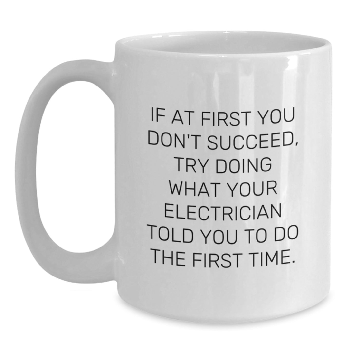 Electrician Keepsake White Coffee Mug for Him Birthday Gift - Main