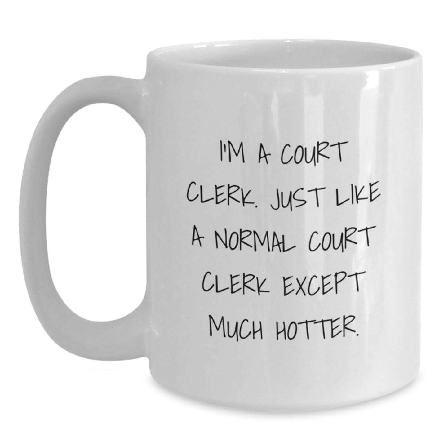 Funny Court Clerk Gifts from Friends for Court Clerk, White Coffee Mug, Hotter Quote, Christmas Unique Gifts - Main