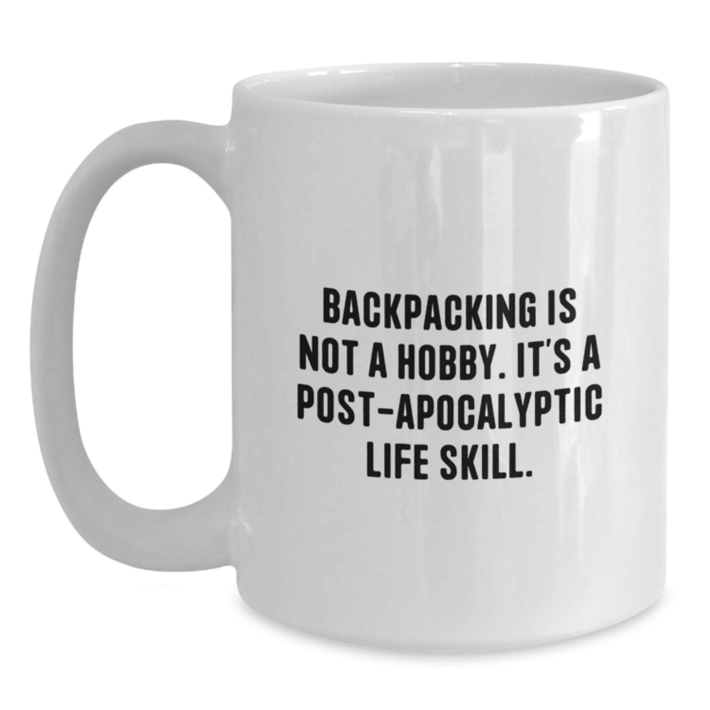 Backpacking Keepsake Mug for Him Birthday Gift White Ceramic - Main
