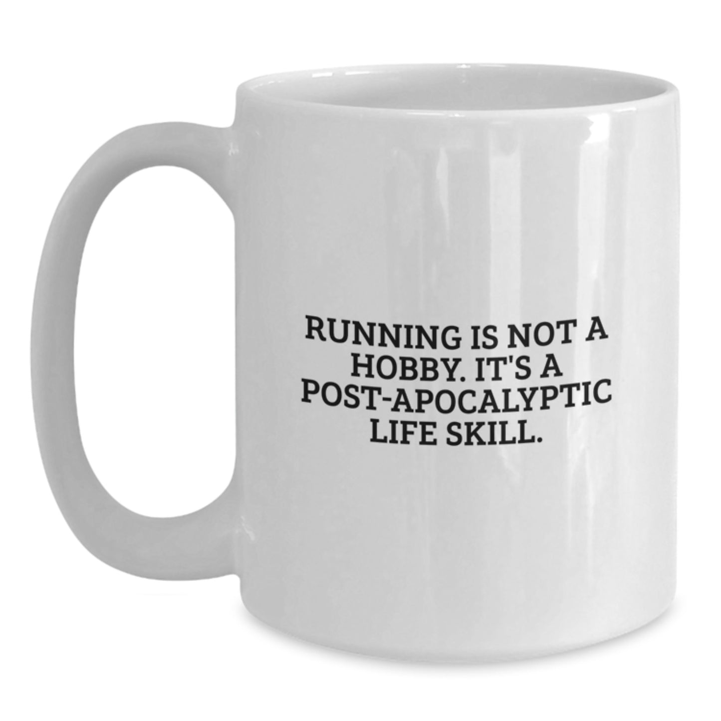 Running Keepsake Mug for Him Birthday Gift White Ceramic 11oz Microwave - Main