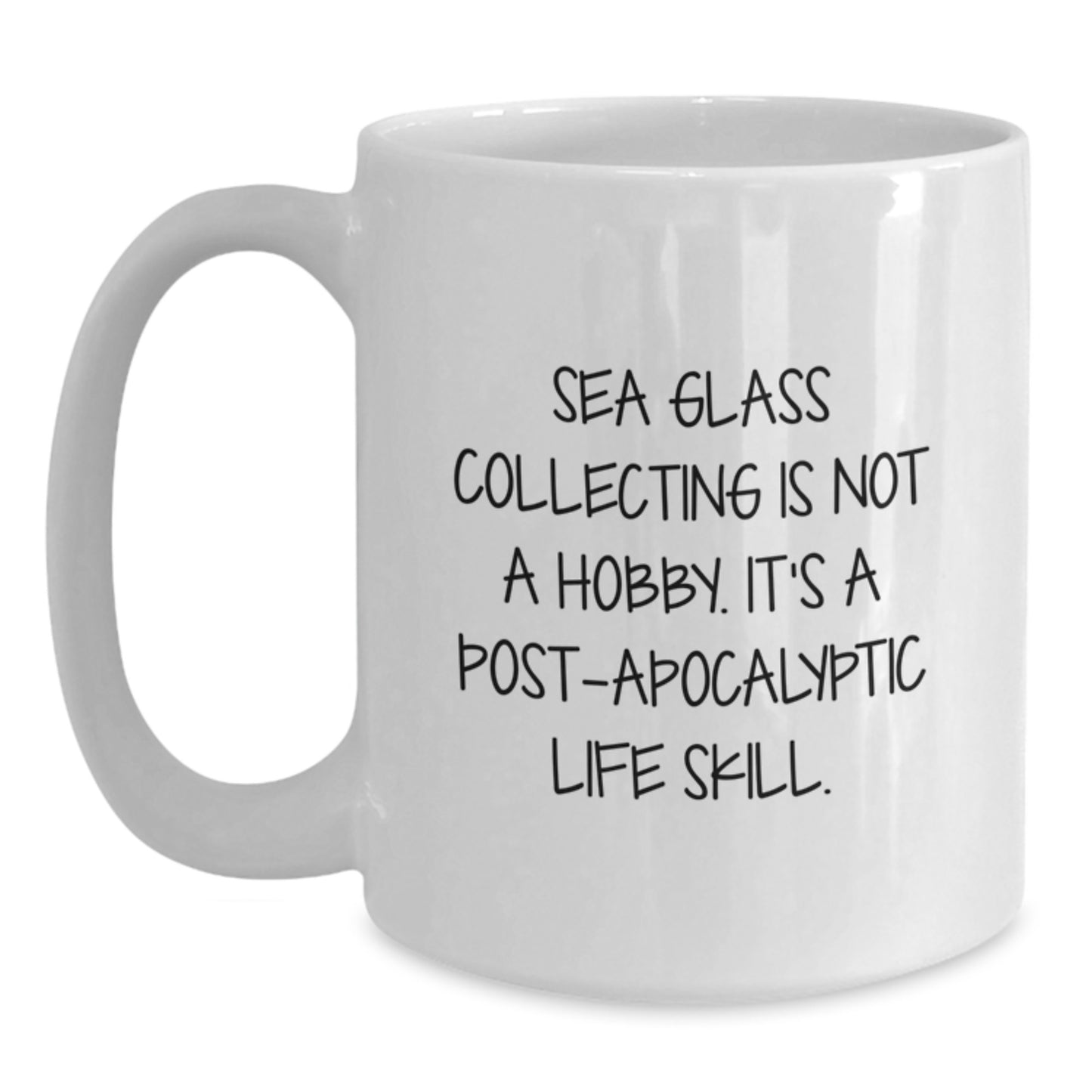Sea Glass Collecting Keepsake Ceramic Mug for Him 11oz Birthday Gift - Main