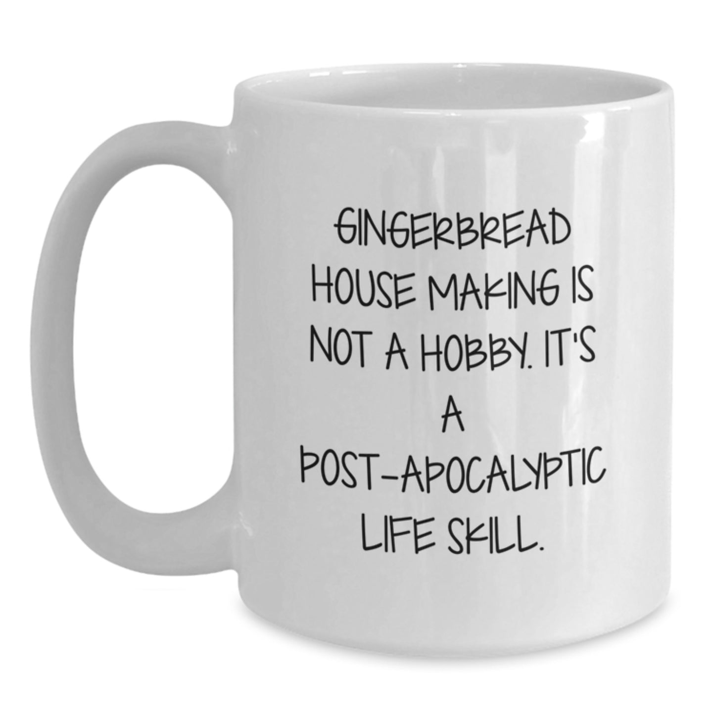 Gingerbread House Making White Coffee Mug Birthday Gift for Him - Main