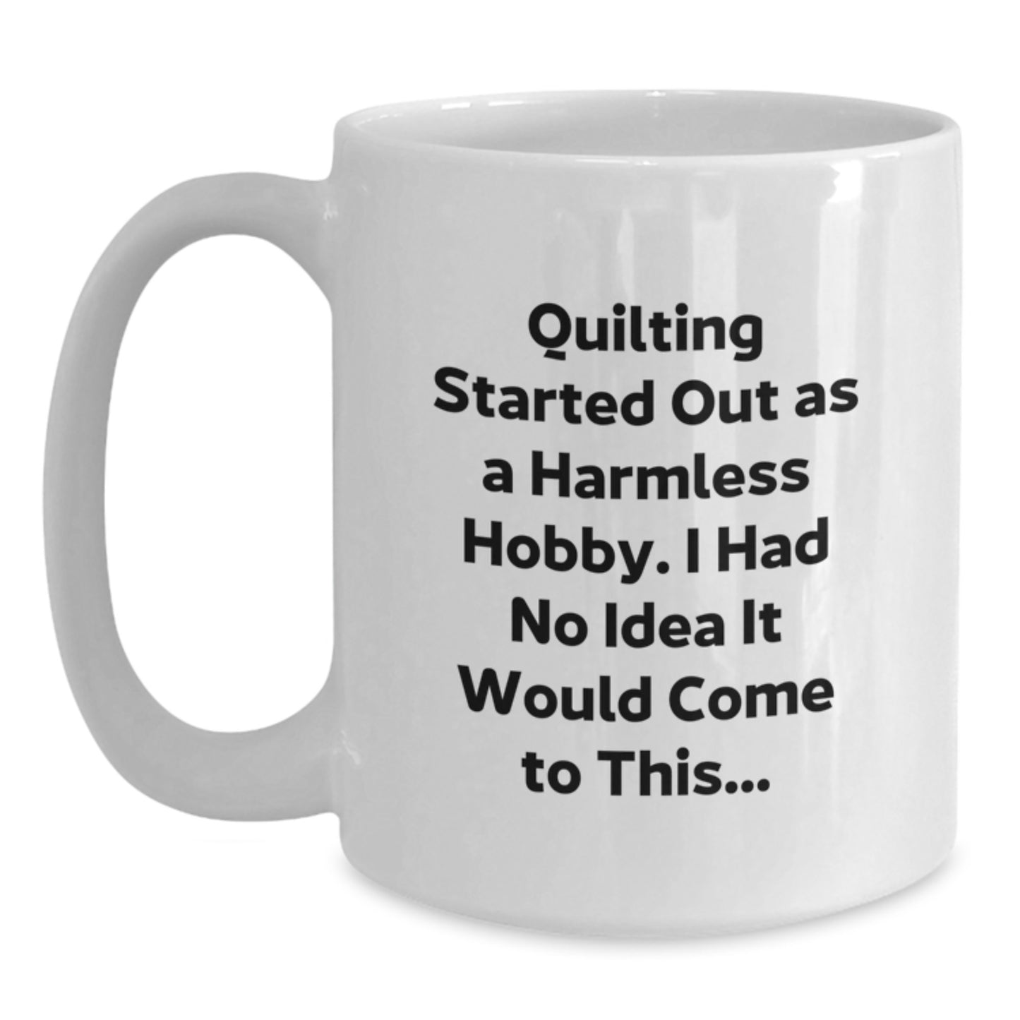 Quilting Keepsake White Ceramic Mug for Him 11oz Birthday Gift - Main