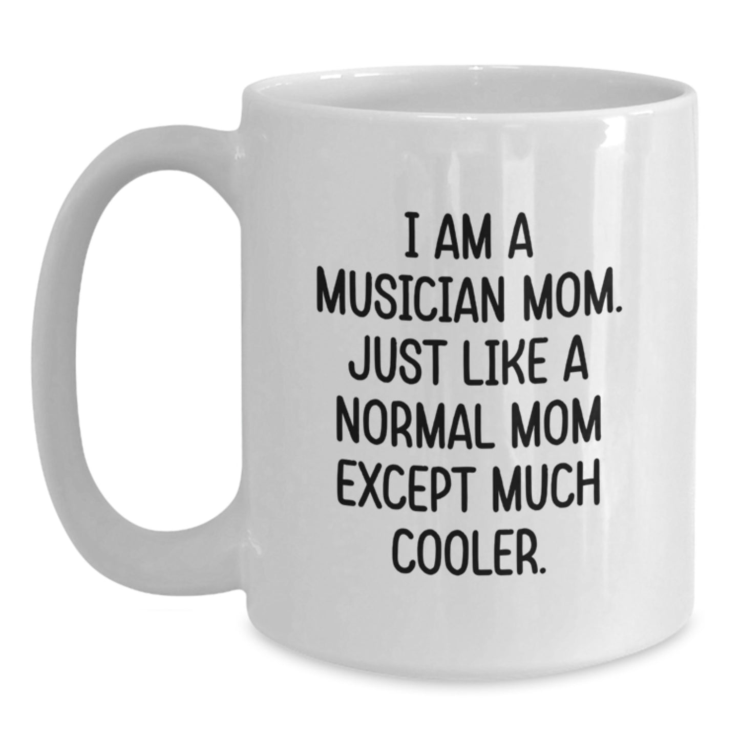 Novelty White 11oz Musician Mom Mug – Birthday Gift for Friends - Main
