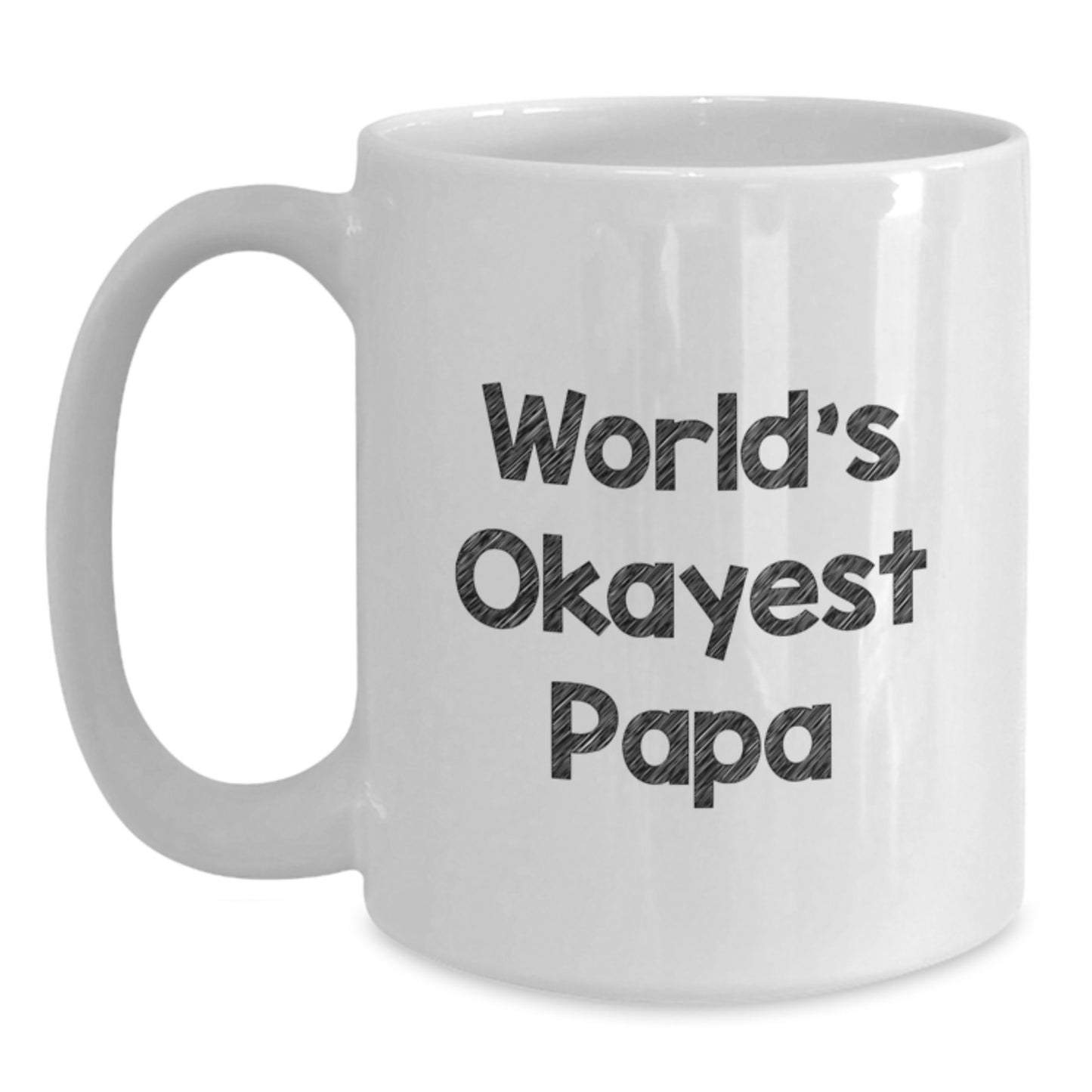 Playful World's Okayest Papa Novelty Mug for Grandpa Birthday Gift - Main