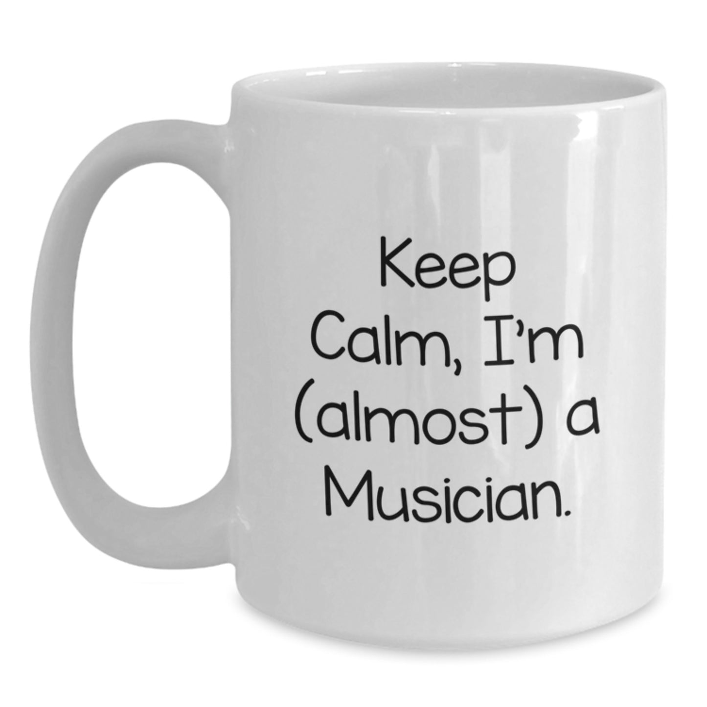 Musician Keepsake White Coffee Mug for Him Birthday Gift – Keep Calm - Main