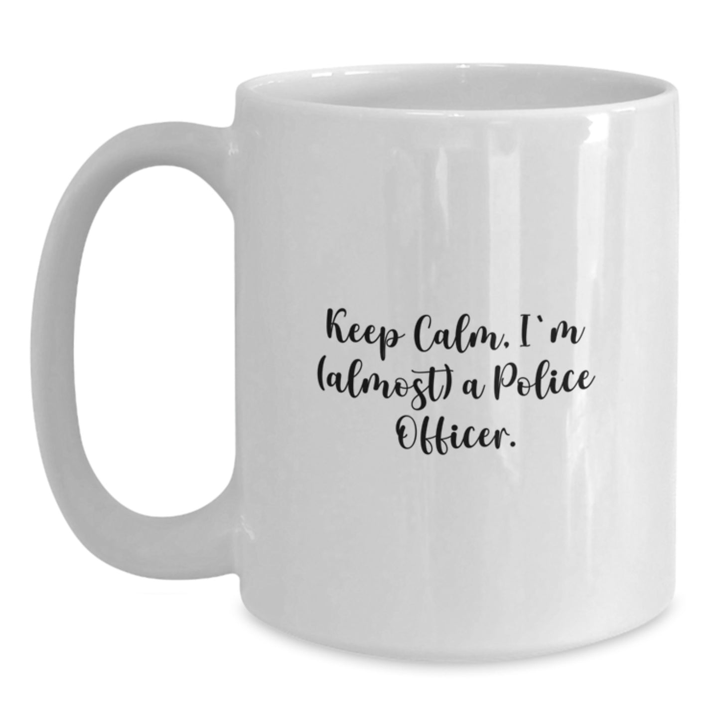 Birthday Gift Police Officer White Coffee Mug for Her Present - Main