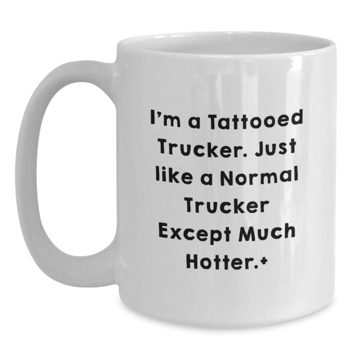 Christmas Gift for Her Playful Tattooed Trucker Coffee Mug Present - Main