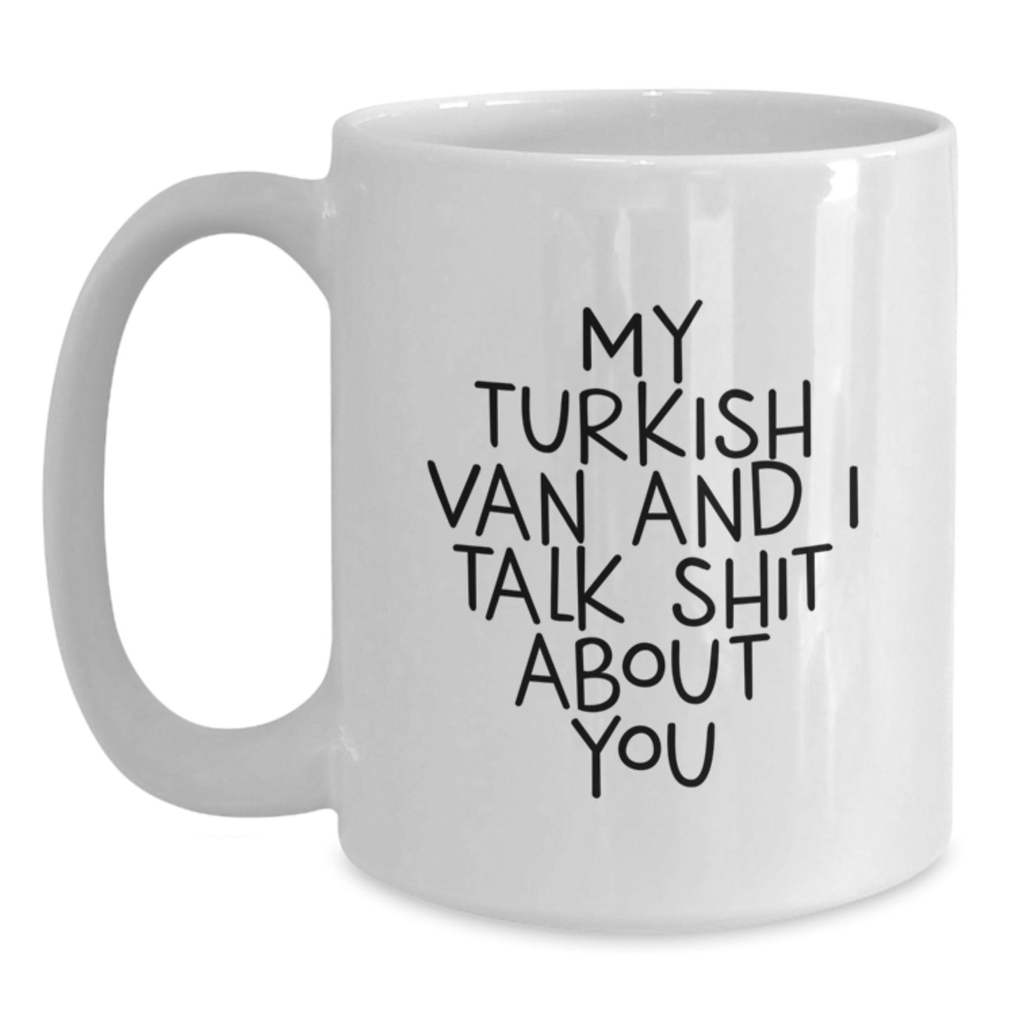 Turkish Van Cat Lovers Funny White Coffee Mug Gifts from Friends and Family on Valentine's - Main