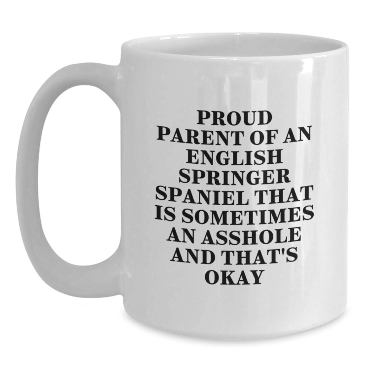 Funny English Springer Spaniel Dog Gifts for Men, Women, and Friends - Valentine's Unique White Coffee Mugs from Proud Parents - Main