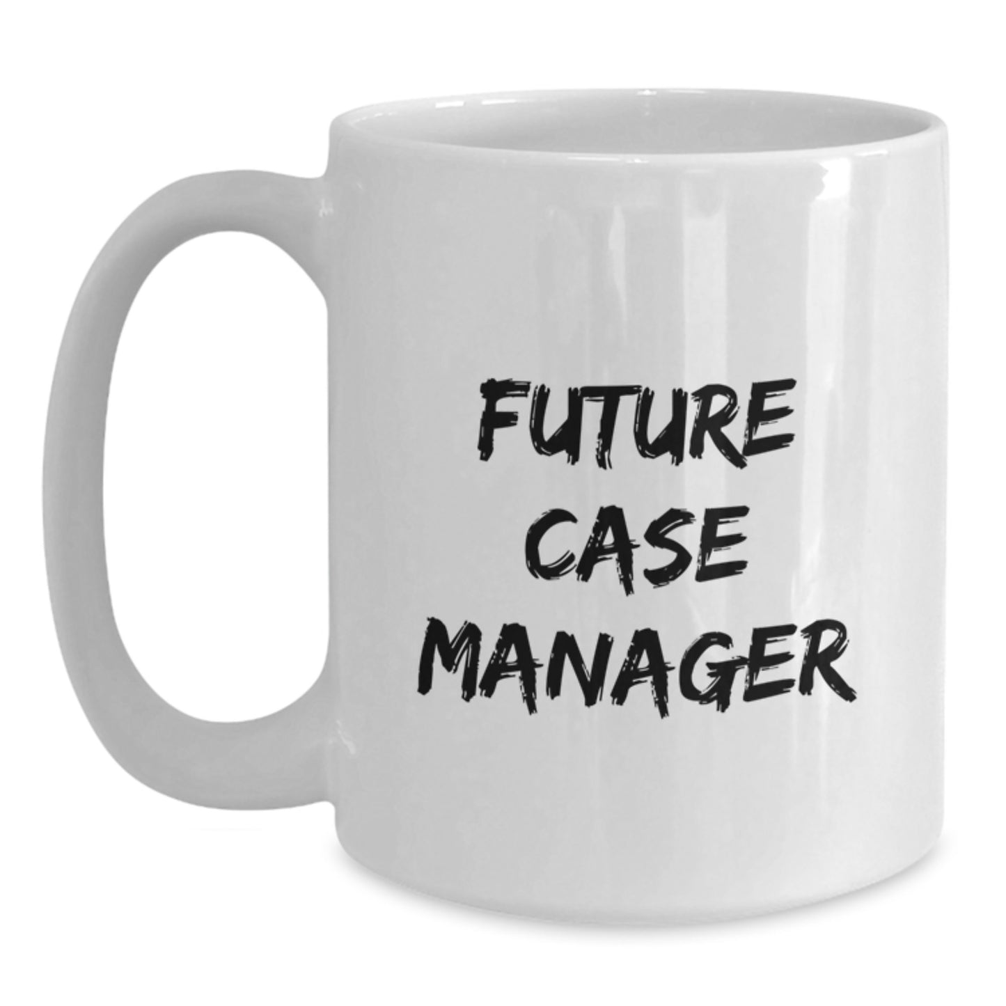 Funny Christmas Unique Gifts for Case Manager, Gifts from Friends to Future Case Manager, White Coffee Mug with Inspirational Quote - Main