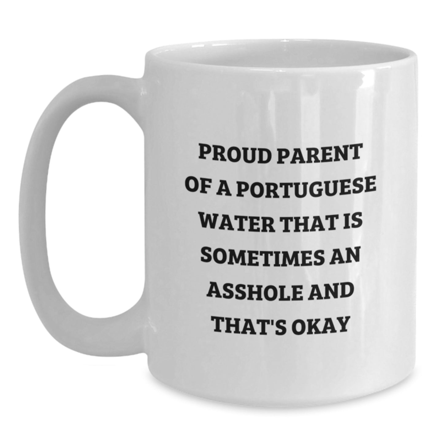 Funny Portuguese Water Dog Gifts for Dad, White Coffee Mug for Portuguese Water Dog Lover, Proud Parent Gifts - Gifts from Family for Father's Day - Main