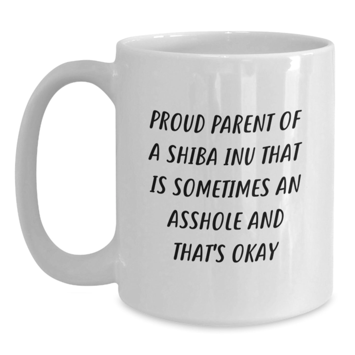Shiba Inu Dog Lover Gifts from Dad's - Proud Parent Shiba Inu Mugs - Funny White Coffee Mug for Shiba Inu Dog Owners - Main