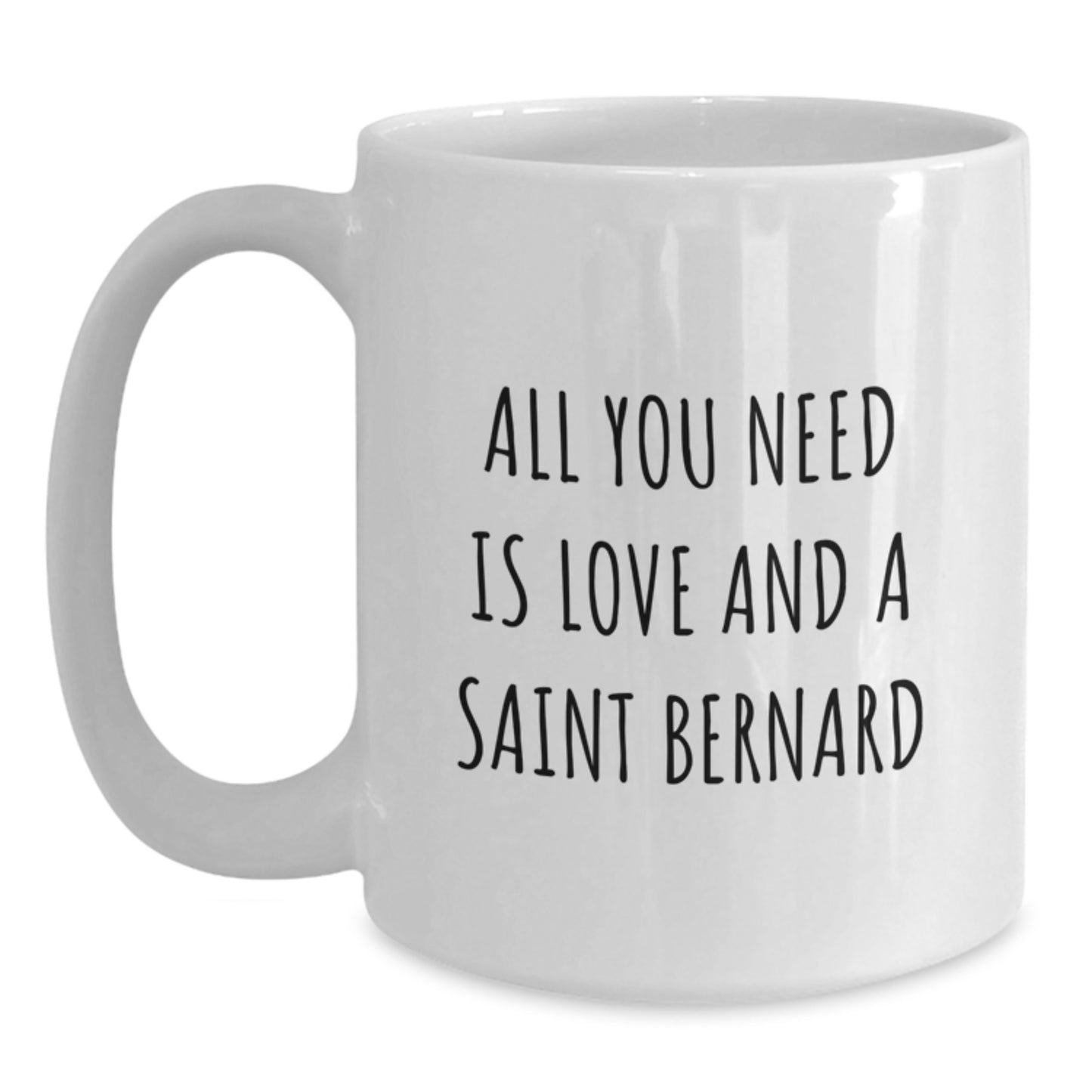 Funny Saint Bernard Dog White Coffee Mug Gifts from Men to Family for Christmas Unique Presents - Main