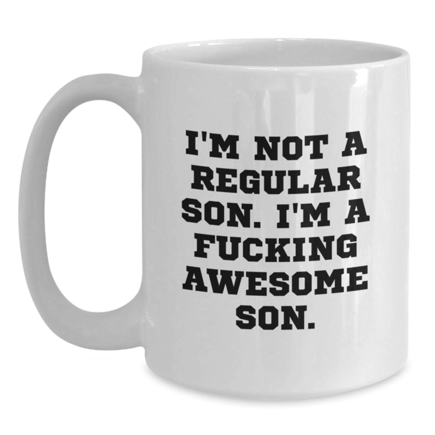Funny Son Gifts from Dad, White Coffee Mug for Awesome Sons, Unique Christmas Unique Gifts - Main