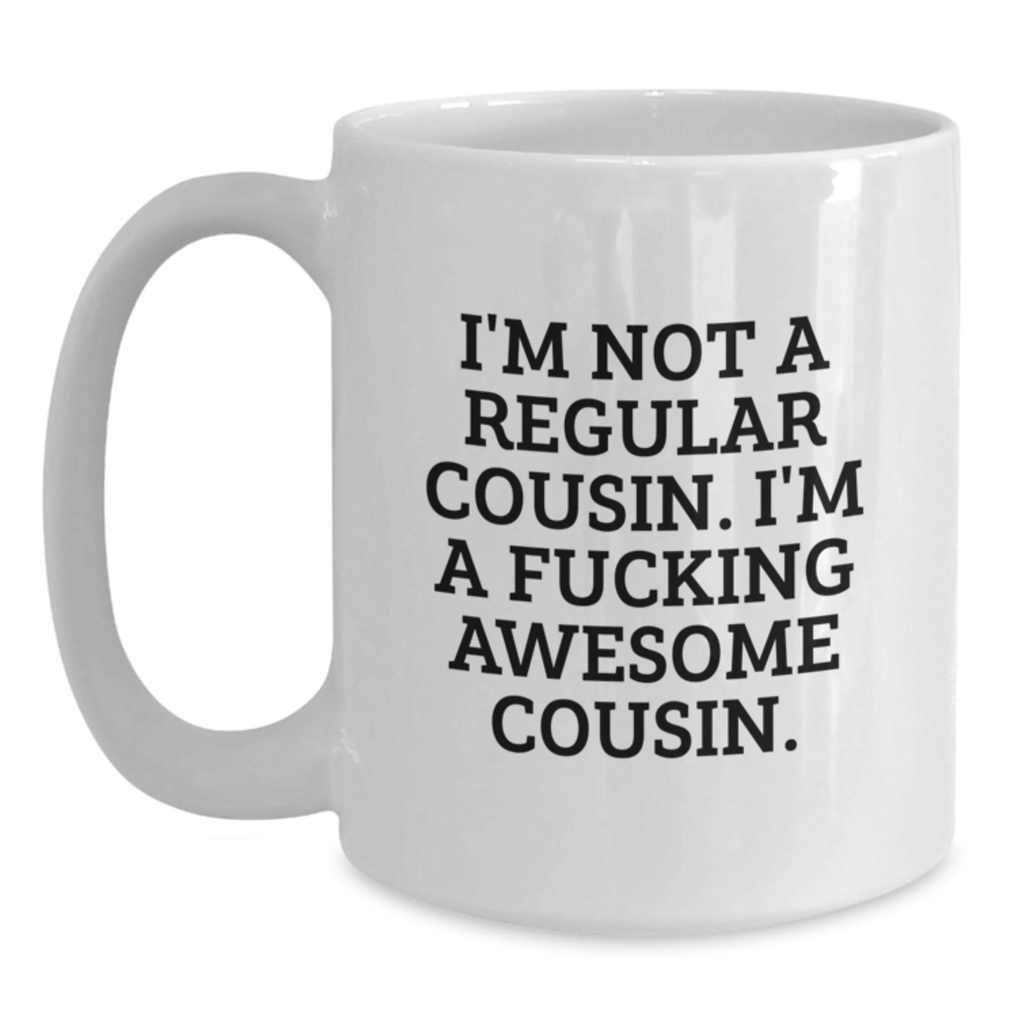Funny Cousin Gifts from Men to Men, Unique White Coffee Mug, Christmas Unique Gifts for Awesome Cousin - Main