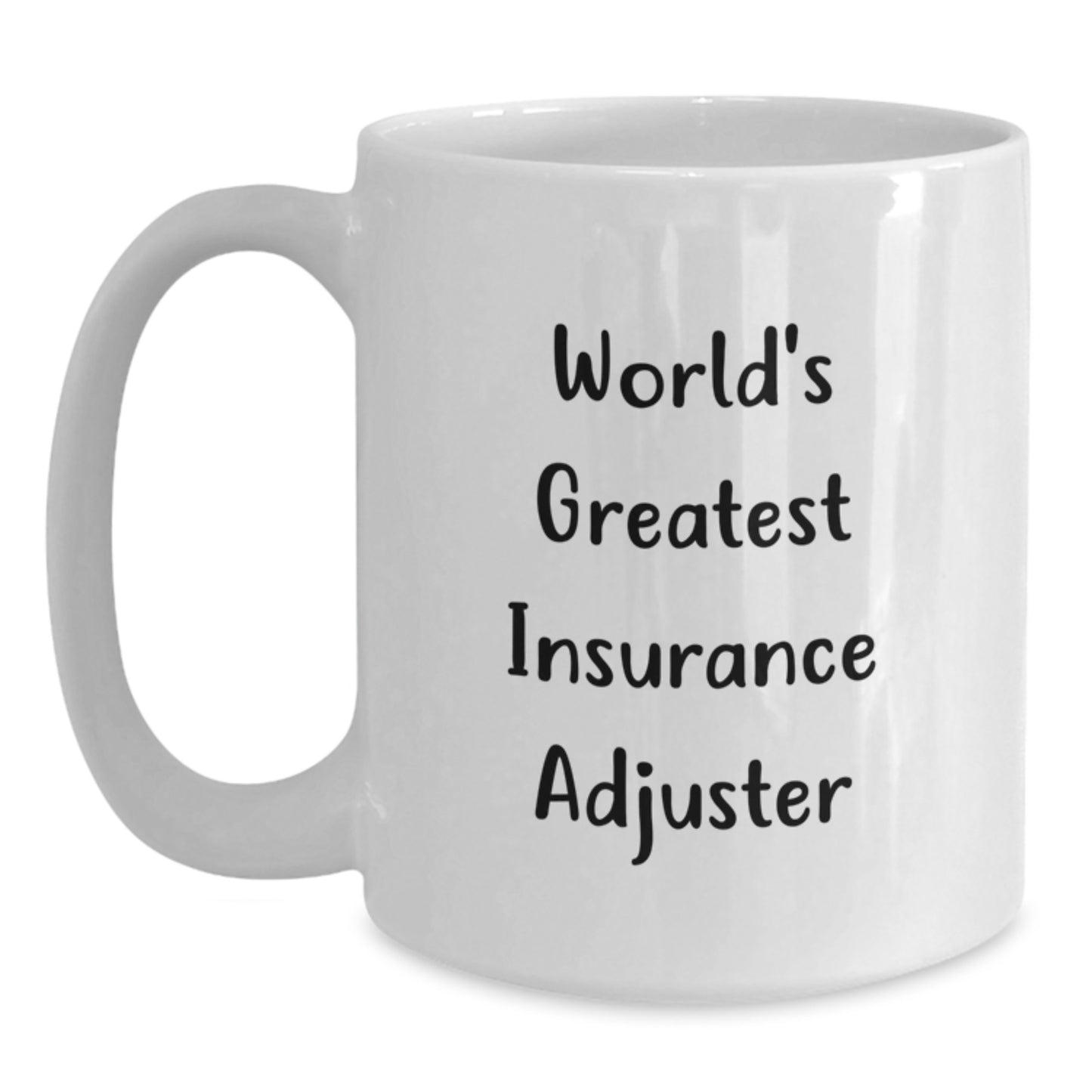 Funny Insurance Adjuster Gifts for Mom, White Coffee Mug with 'World's Greatest Insurance Adjuster' Quote, Unique Mother's Day Unique Gifts from Family - Main