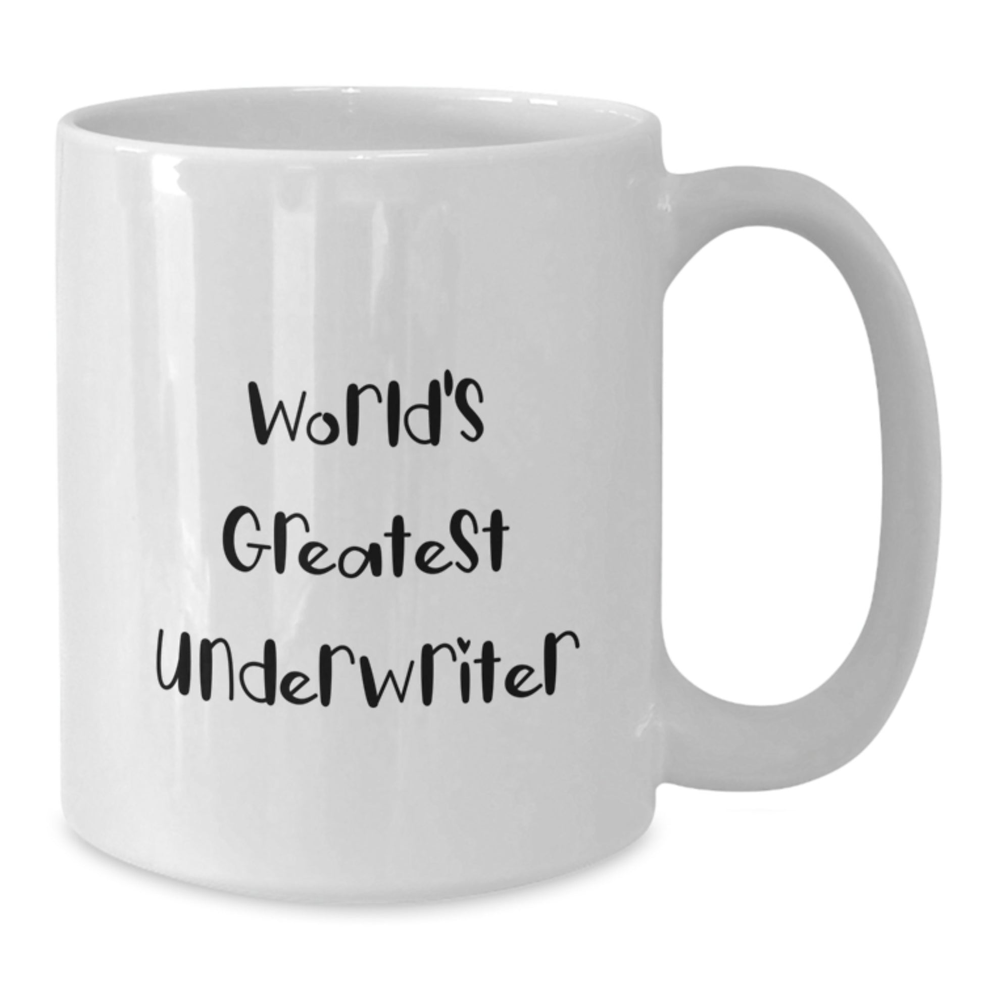 Funny Underwriter Gifts from Friends to Family - 'World's Greatest Underwriter' White Coffee Mug, Christmas Unique Gifts for Underwriter, White Coffee Mug, Underwriter - Additional