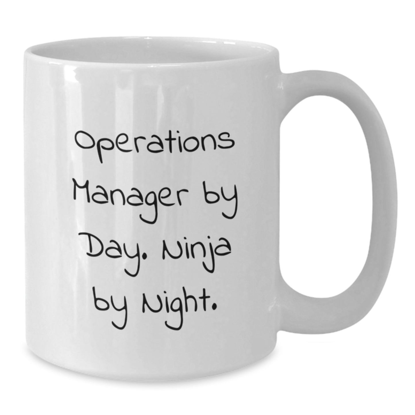 Funny Operations Manager Gifts for Him - White Coffee Mug from Friends, 'Operations Manager By Day. Ninja By Night.' Christmas Unique Mugs - Additional