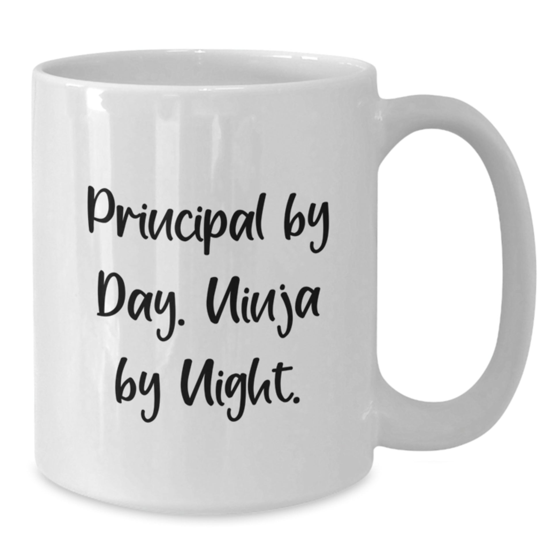 Funny Principal Gifts for Men by Day Ninja by Night White Coffee Mugs, Funny Graduation Unique Gifts for Principal, Gifts from Men to Principal - Additional