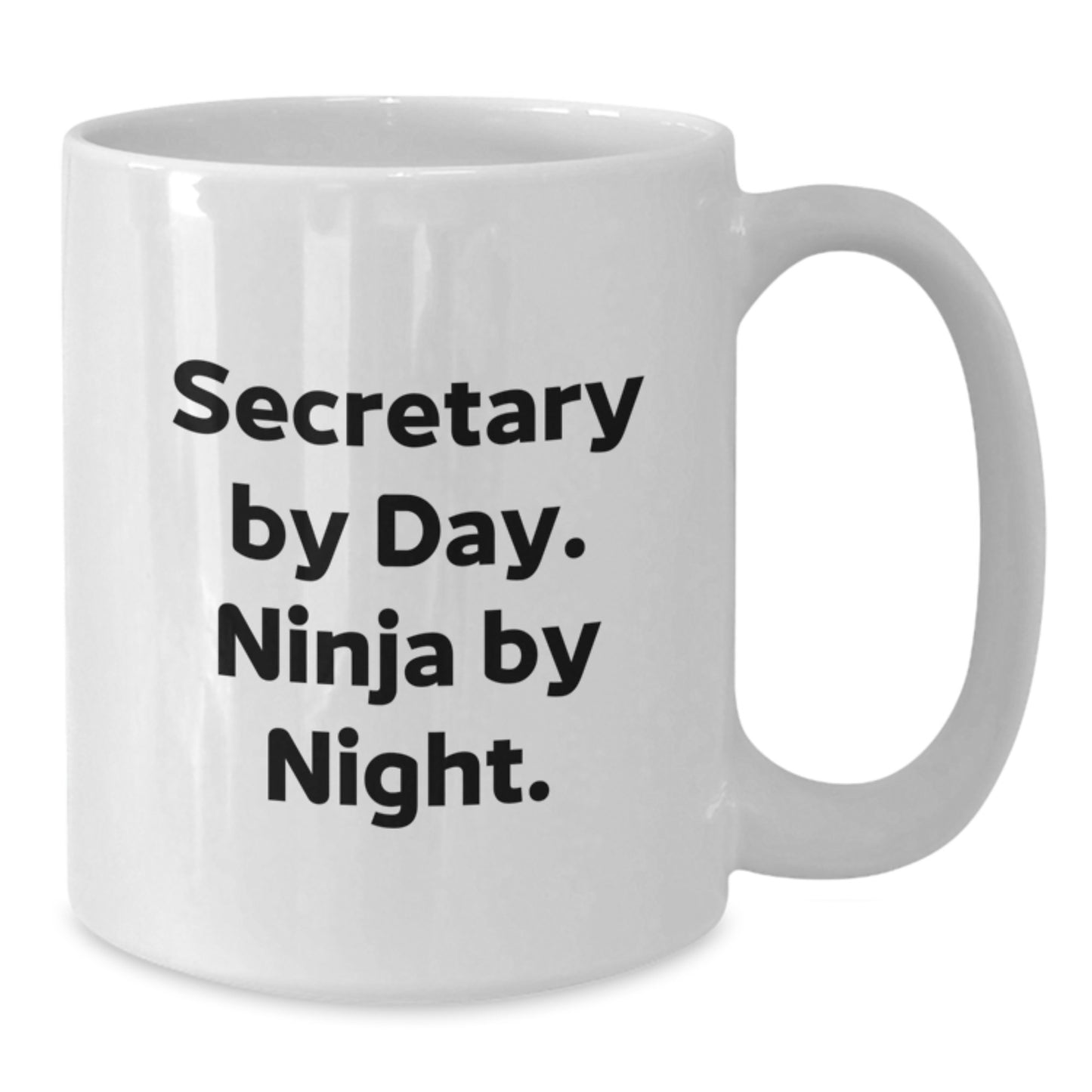 Graduation Unique Gifts for Secretary - Funny White Coffee Mug, Inspirational Quote, 'Secretary by Day. Ninja by Night.' Motivational Mug, Perfect for Office Workers, Secretary Appreciation - Additional