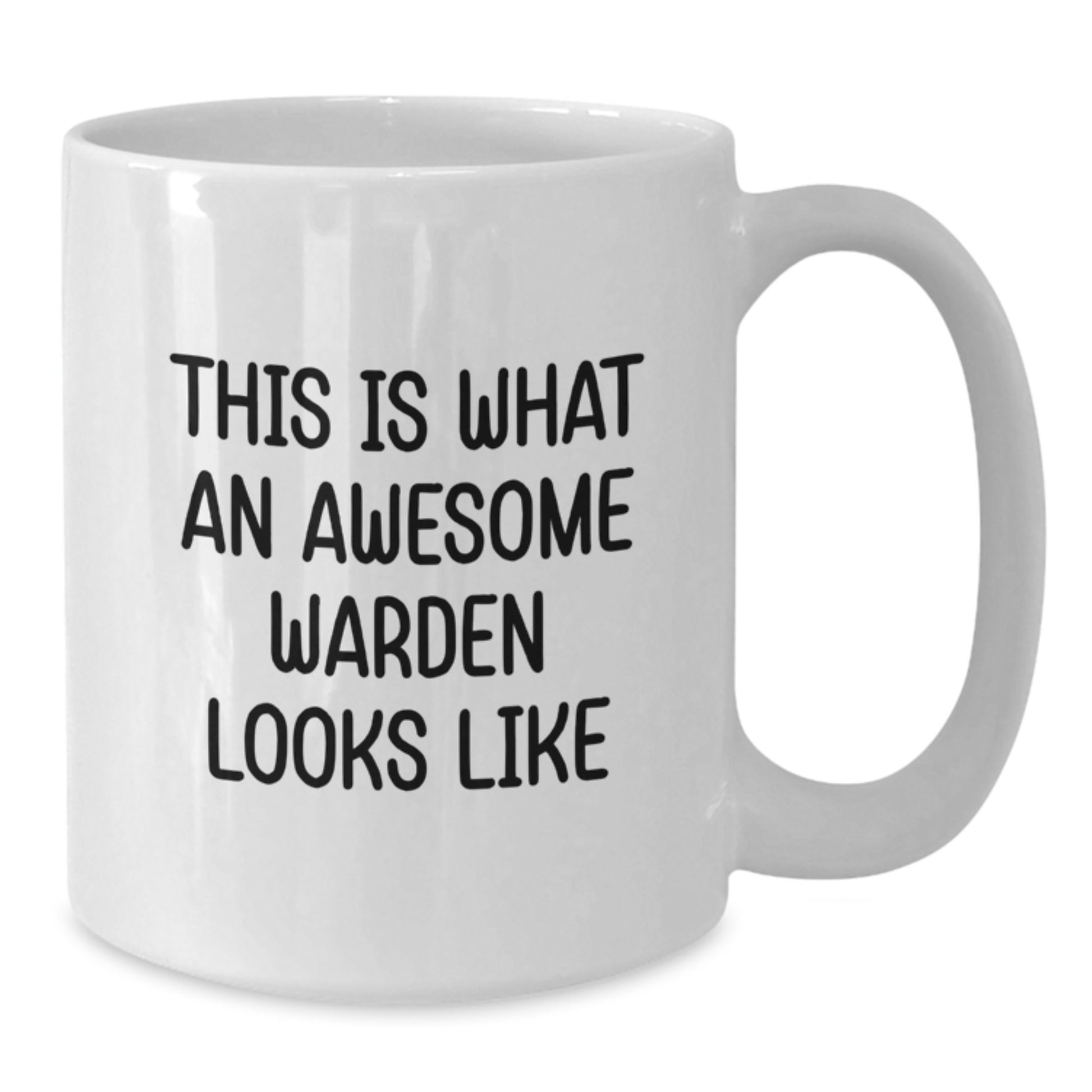 Funny Warden Gifts from Friends, This Is What An Awesome Warden Looks Like Graduation Unique Gifts, White Ceramic Coffee Mugs for Warden - Additional