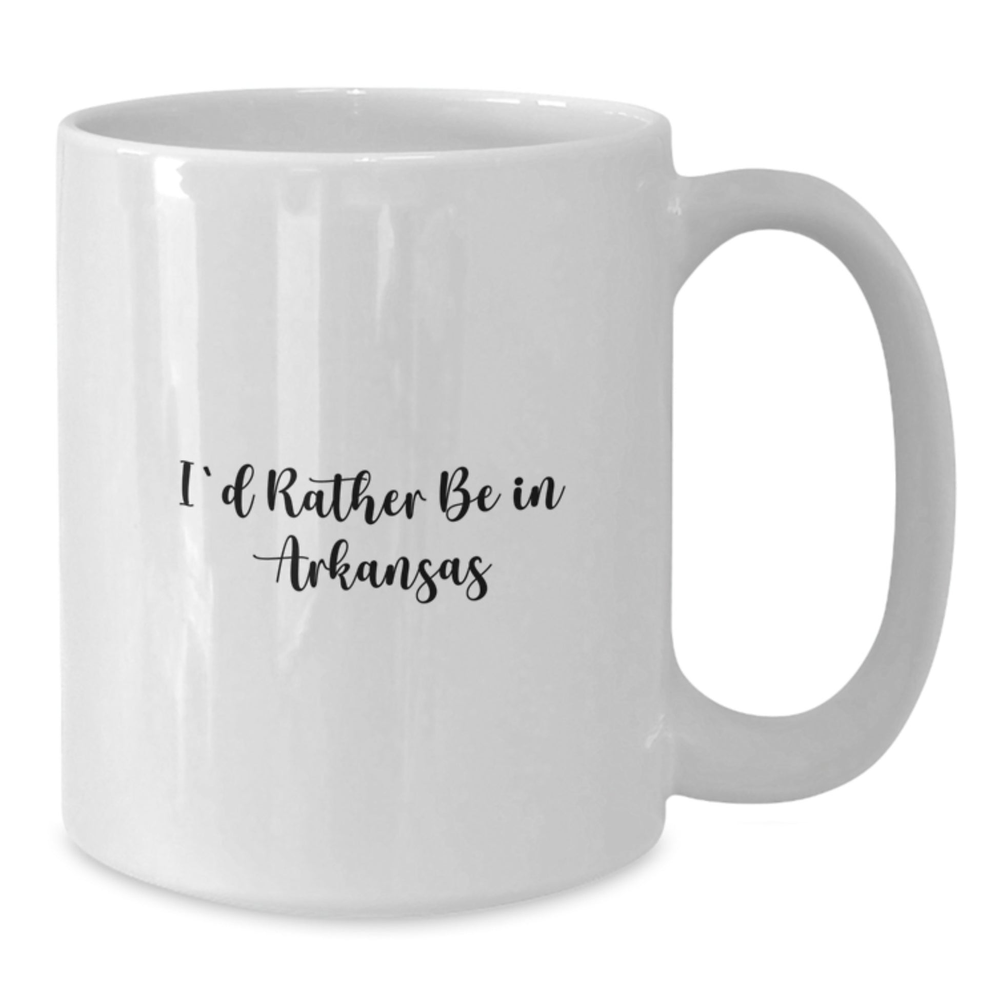 Funny Arkansas Gifts for Men from Friends White Coffee Mug I'd Rather Be In Arkansas - Additional