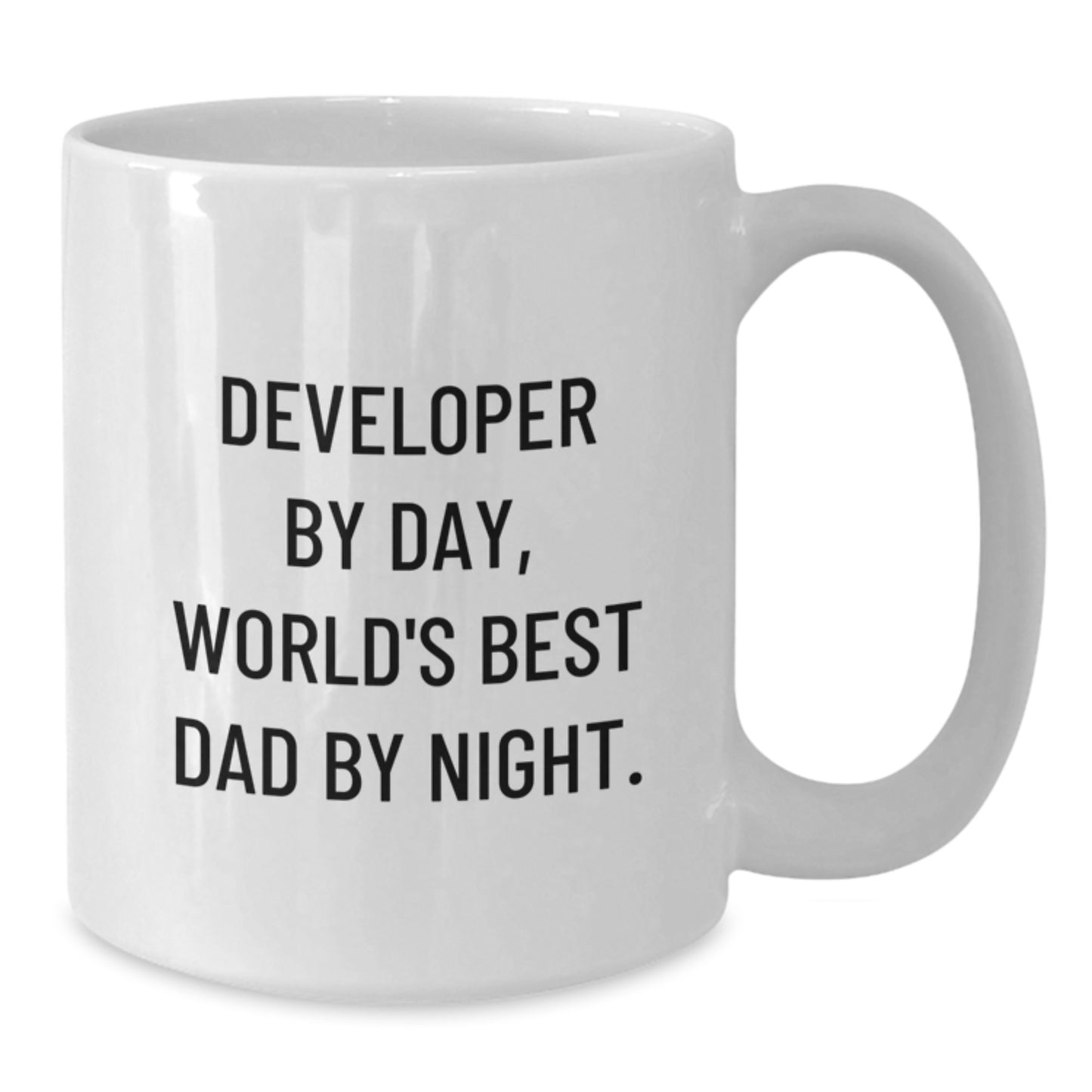 Comedy Developer White Coffee Mug Funny Gift from Dad to Developer Friends and Family Christmas Unique - Additional
