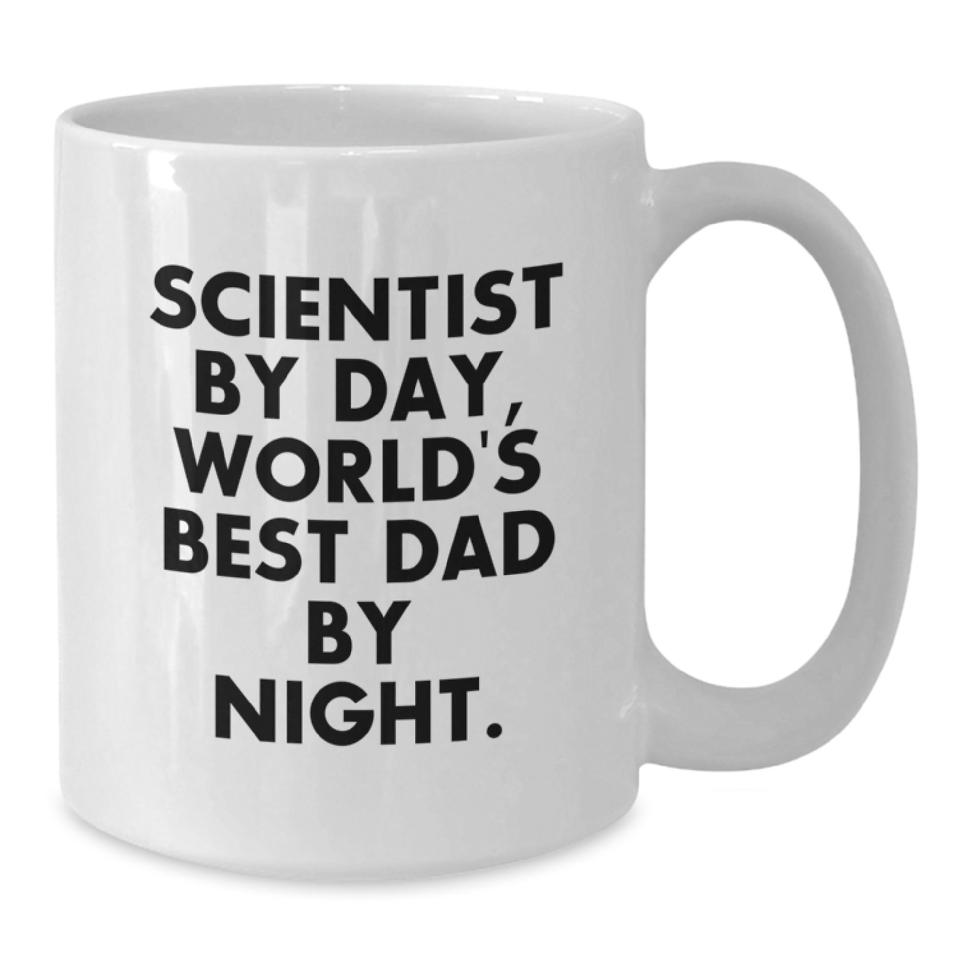 Funny Scientist White Coffee Mug, Gifts from Mom to World's Best Dad, Perfect Christmas Unique - Additional