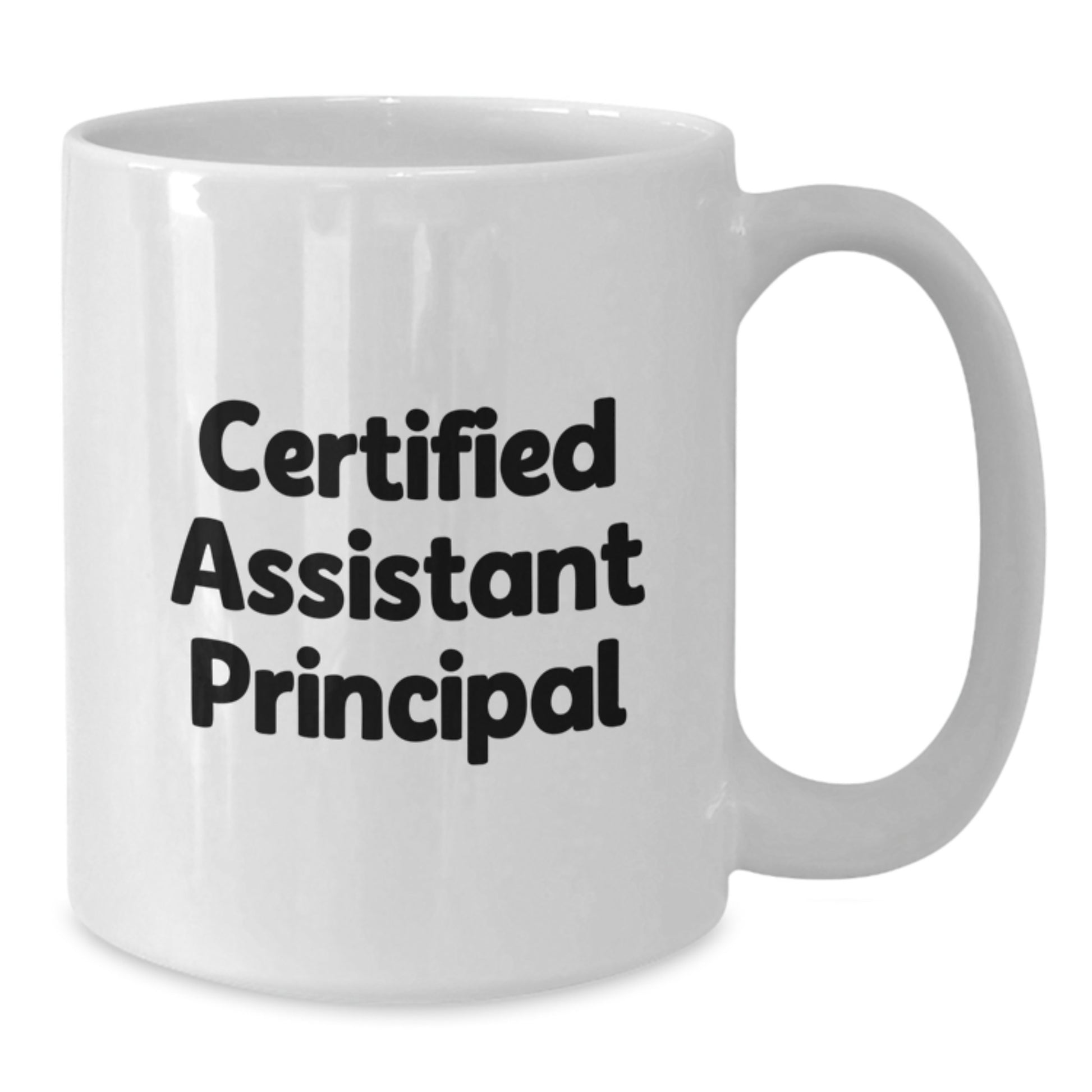Funny Certified Assistant Principal Gifts for Men White Coffee Mug Christmas Unique Presents from Family - Additional