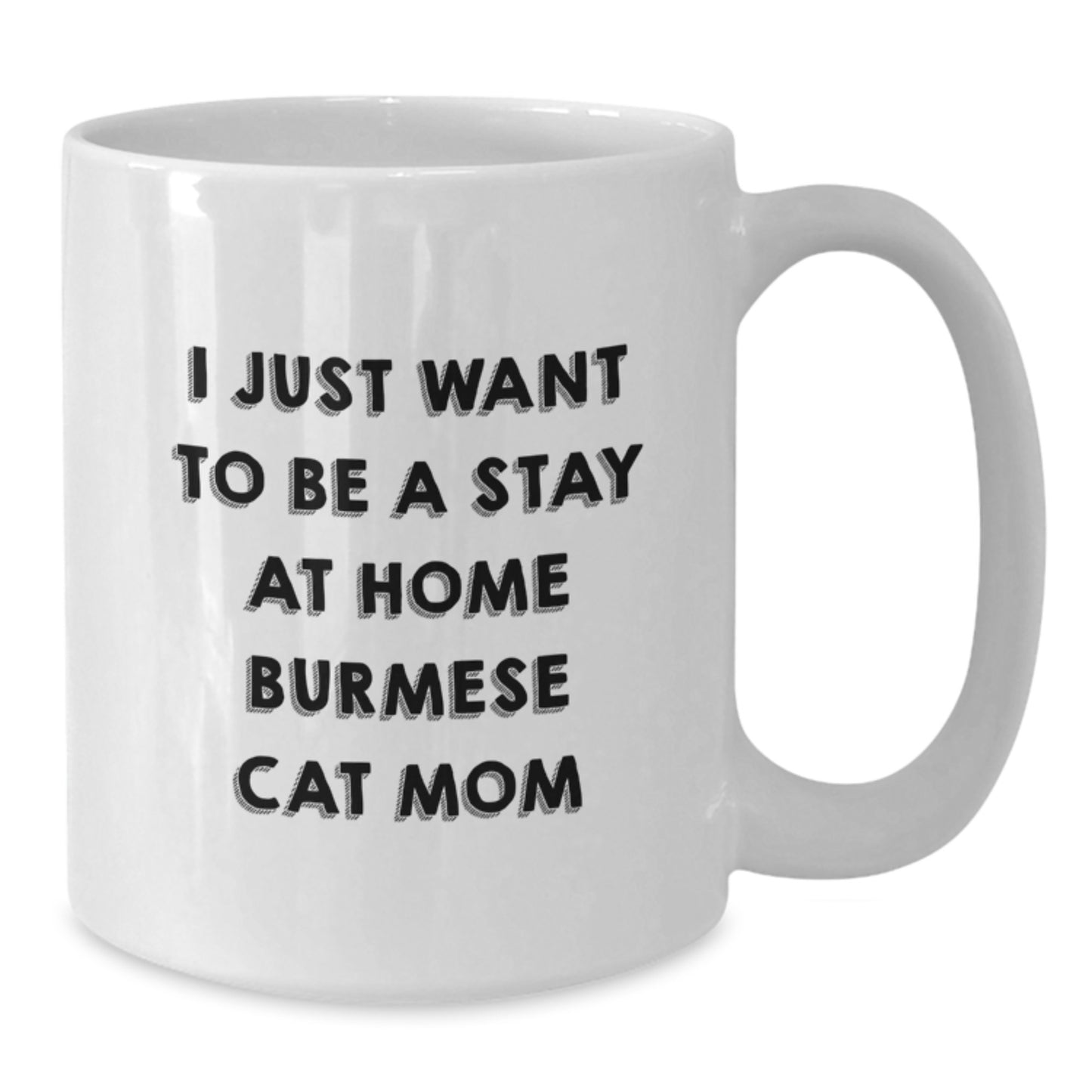Funny Gifts from Friends for Burmese Cat Lovers, White Coffee Mug - Additional
