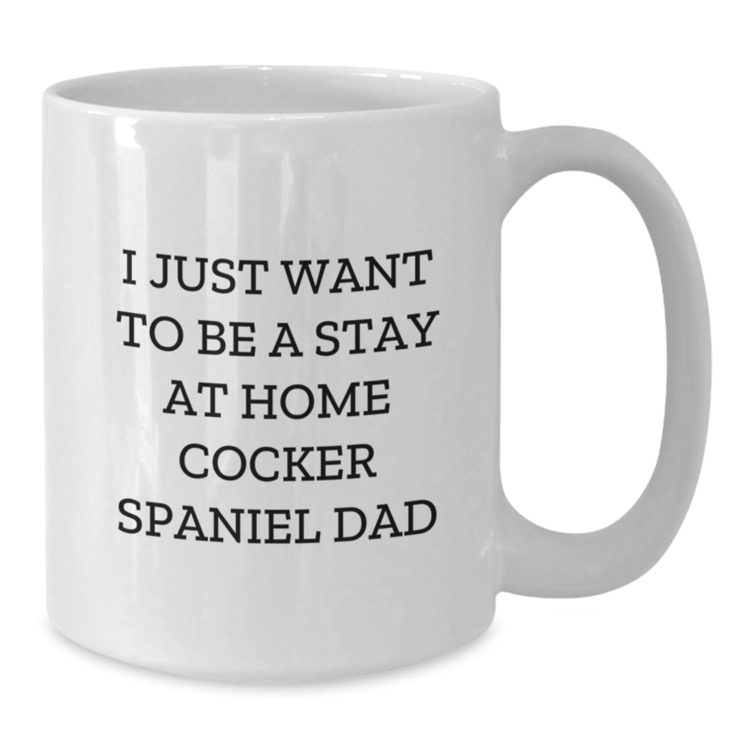 Funny Cocker Spaniel Dog Gifts for Men, Funny Stay At Home Dad Coffee Mug, White Christmas Unique Presents from Friends - Additional