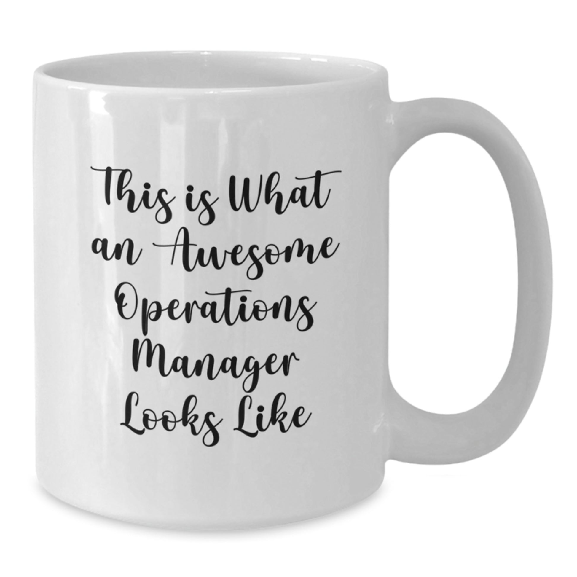 Funny Operations Manager Gifts from Friends, Unique Graduation Presents for Him or Her, White Coffee Mug with 'This Is What An Awesome Operations Manager Looks Like' Quote - Additional