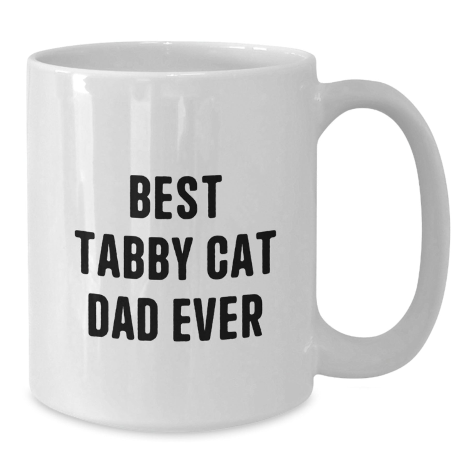 Tabby Cat Dad Gifts - Funny White Coffee Mug for Tabby Cat Lovers, Birthday Unique Gifts from Friends, Coworkers, or Family - Additional