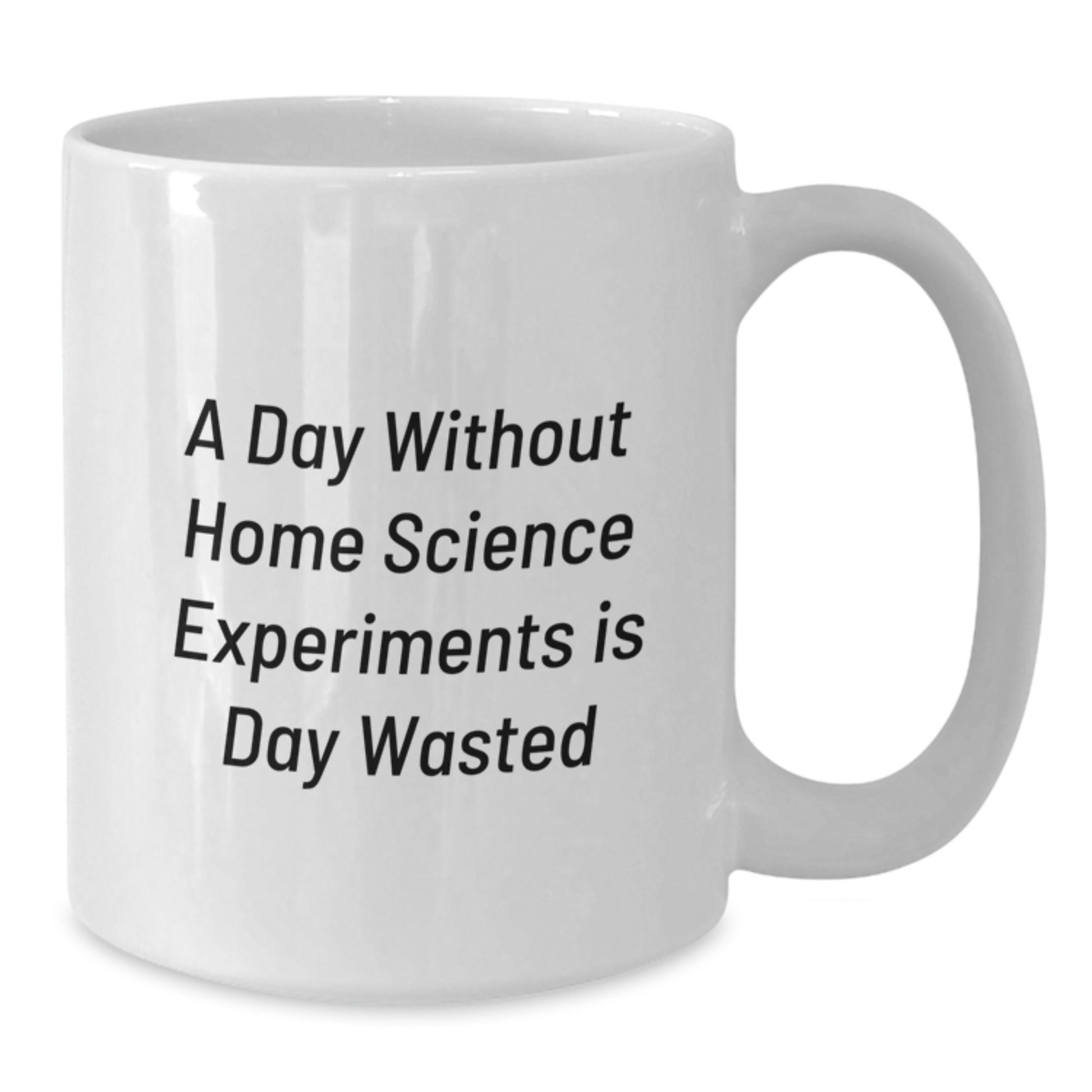 Funny Home Science Experiments Gifts for Men, Women, Friends and Family - 'A Day Without Home Science Experiments Is Day Wasted' Funny White Coffee Mug - Additional