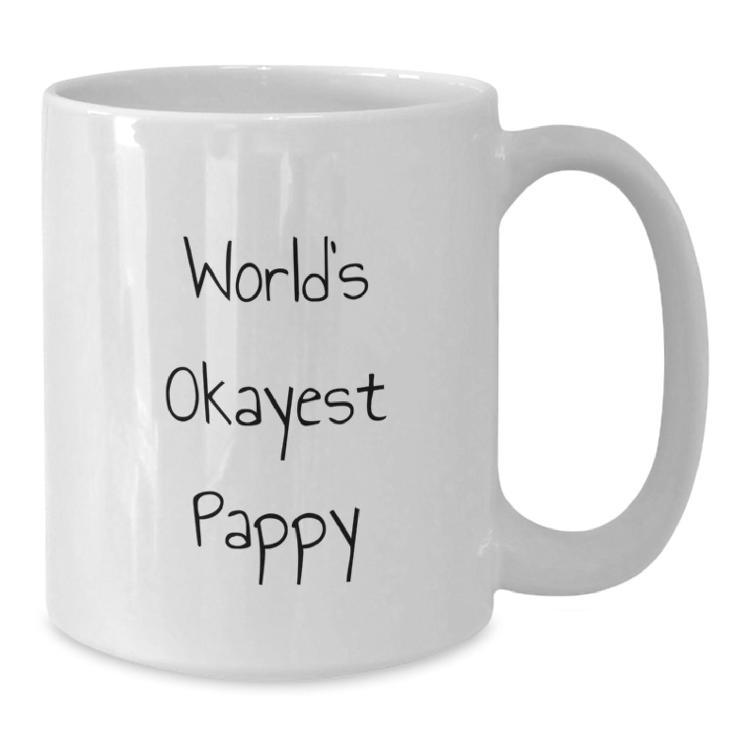 Pappy Keepsake White Coffee Mug for Him Birthday Gift – World's Okayest - Additional