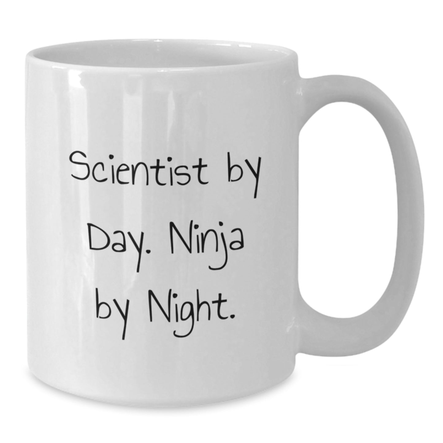 Funny Scientist Gifts for Friends from Men, White Coffee Mug with Scientist By Day. Ninja By Night. Quote, Perfect for Graduation Unique Gifts - Additional