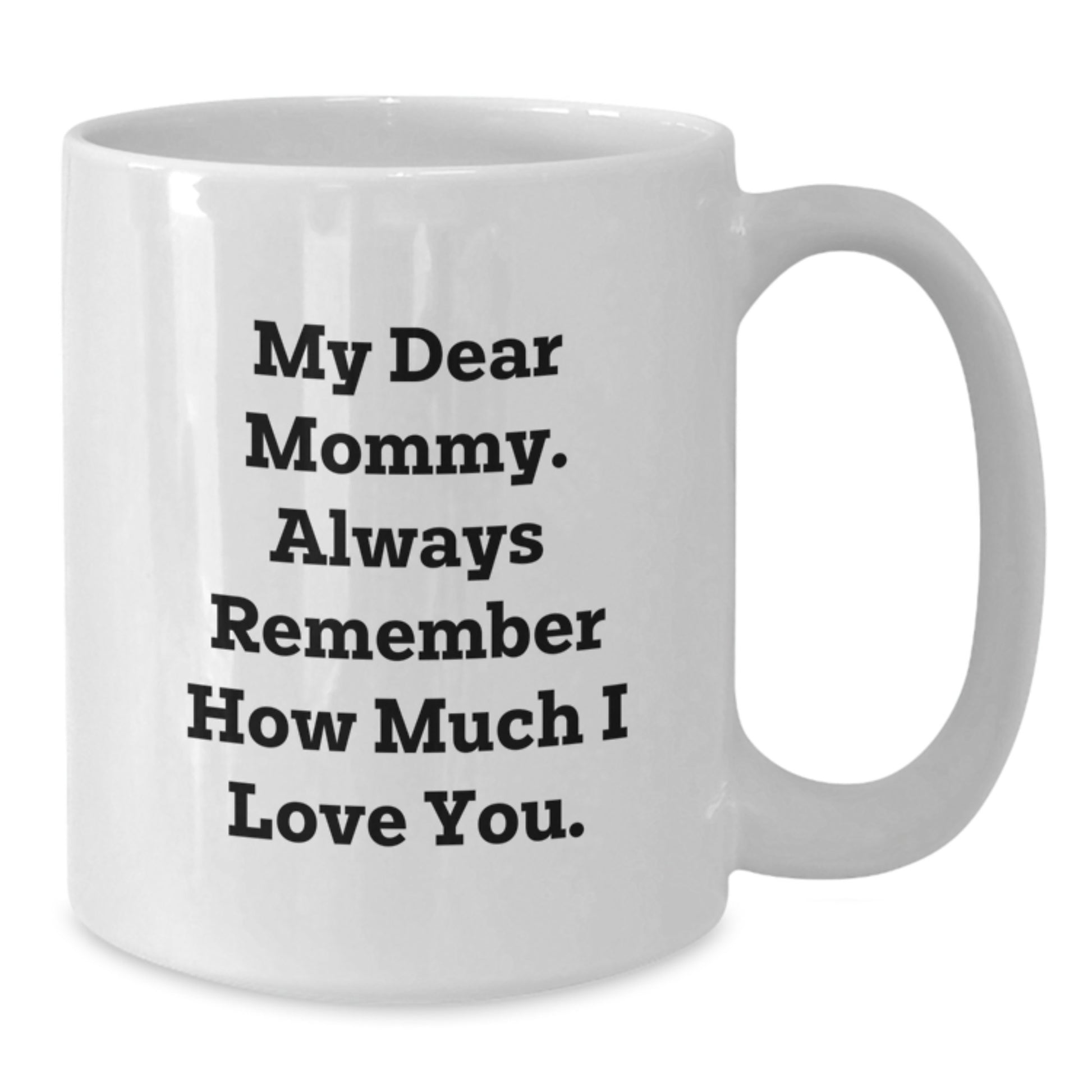 Funny Mommy Gifts from Men Unique Birthday Unique Gifts for Mommy, White Coffee Mug, Always Remember How Much I Love You. - Additional