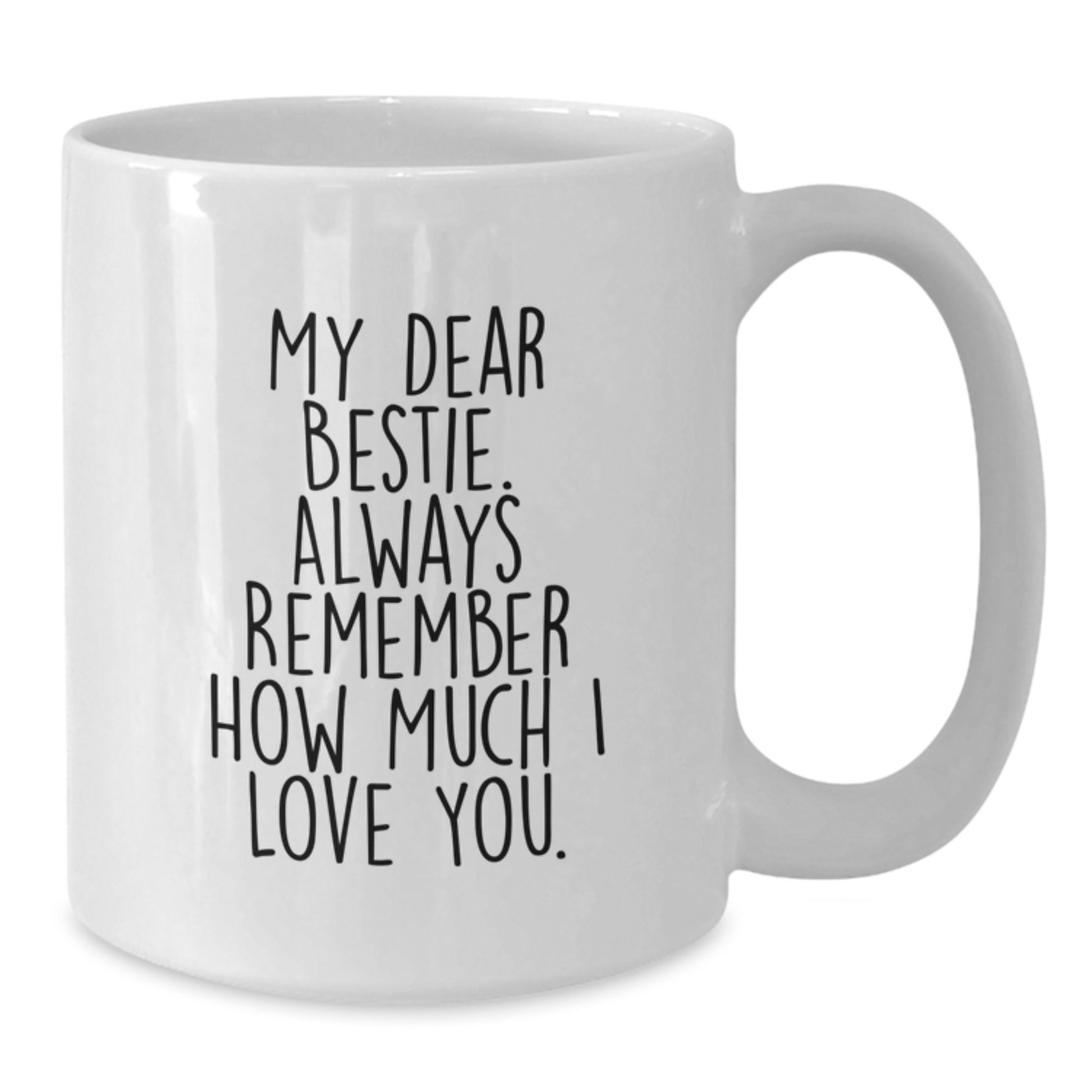 Funny Bestie Gifts, White Coffee Mugs with Bestie Quote, Gifts from Men to Bestie Friends, Women to Bestie Family, Christmas Unique Presents - Additional
