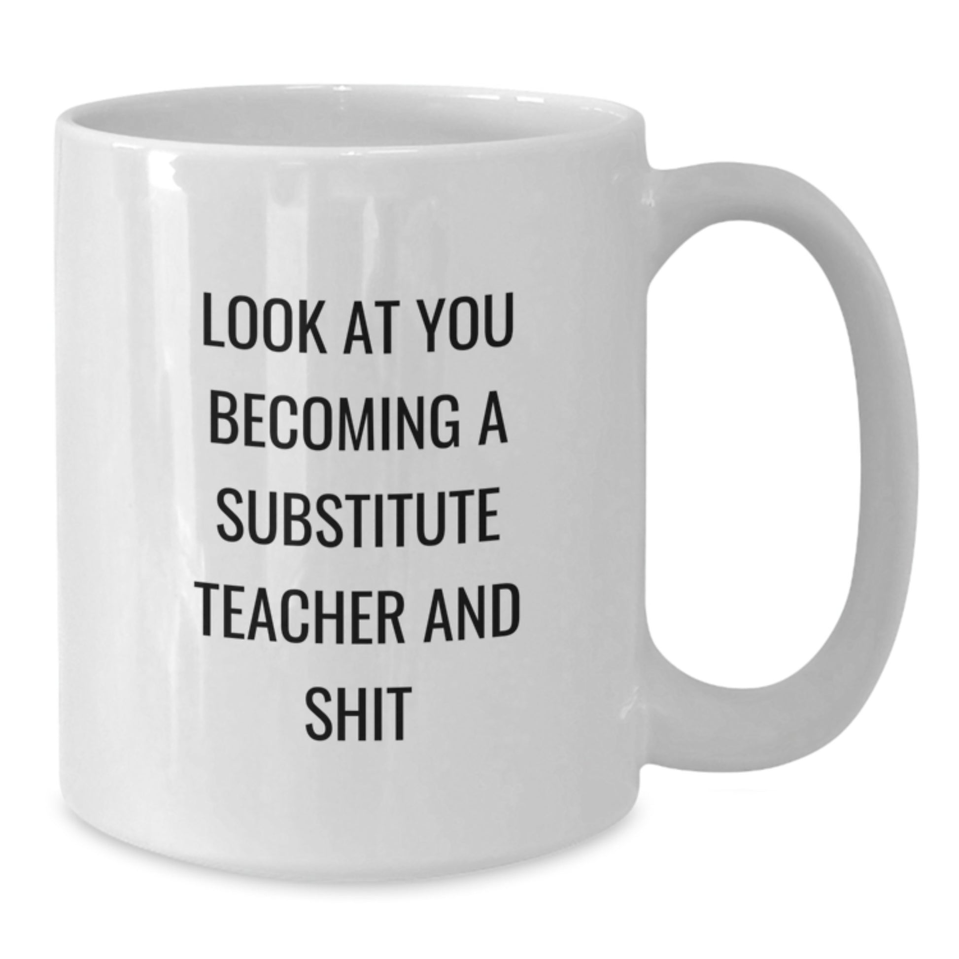 Funny Substitute Teacher White Coffee Mug Gifts from Friends for Graduation Unique Inspirational - Additional