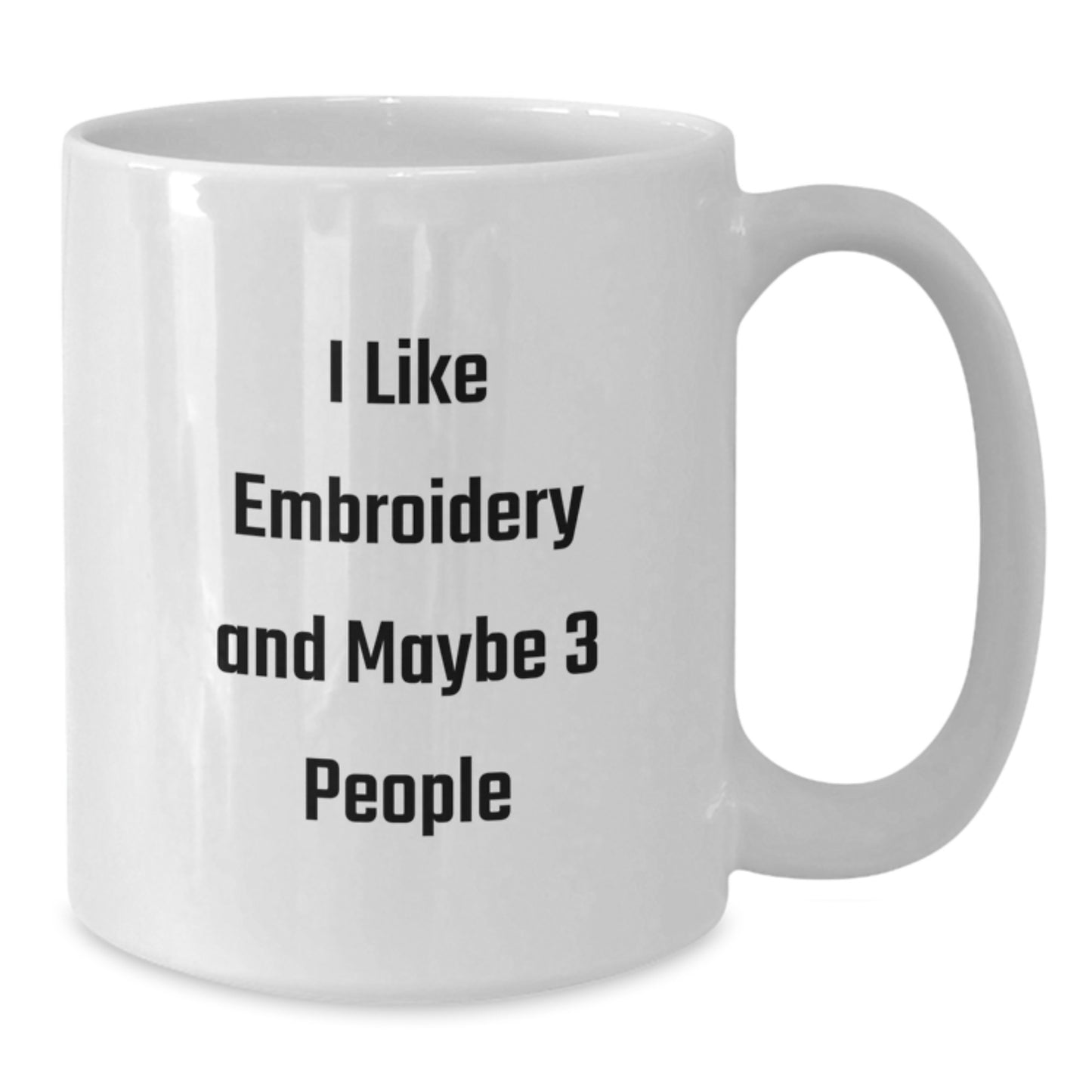 Funny Embroidery Gifts for Her, White Coffee Mug for Embroidery Lovers, Mother's Day Unique Gifts from Men to Women - Additional
