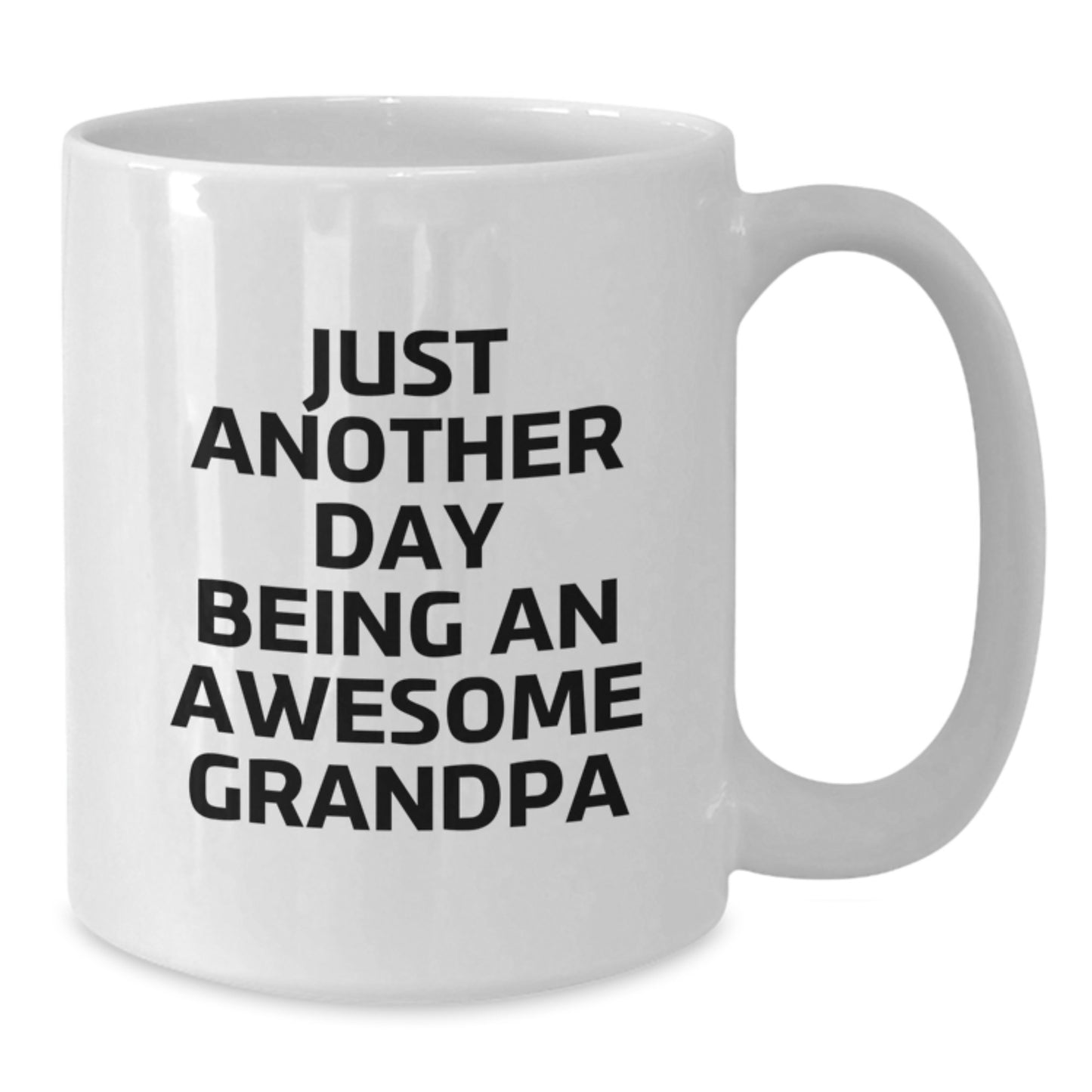 Funny Grandpa Gifts from Family for Men White Coffee Mug Just Another Day Being An Awesome Grandpa - Additional