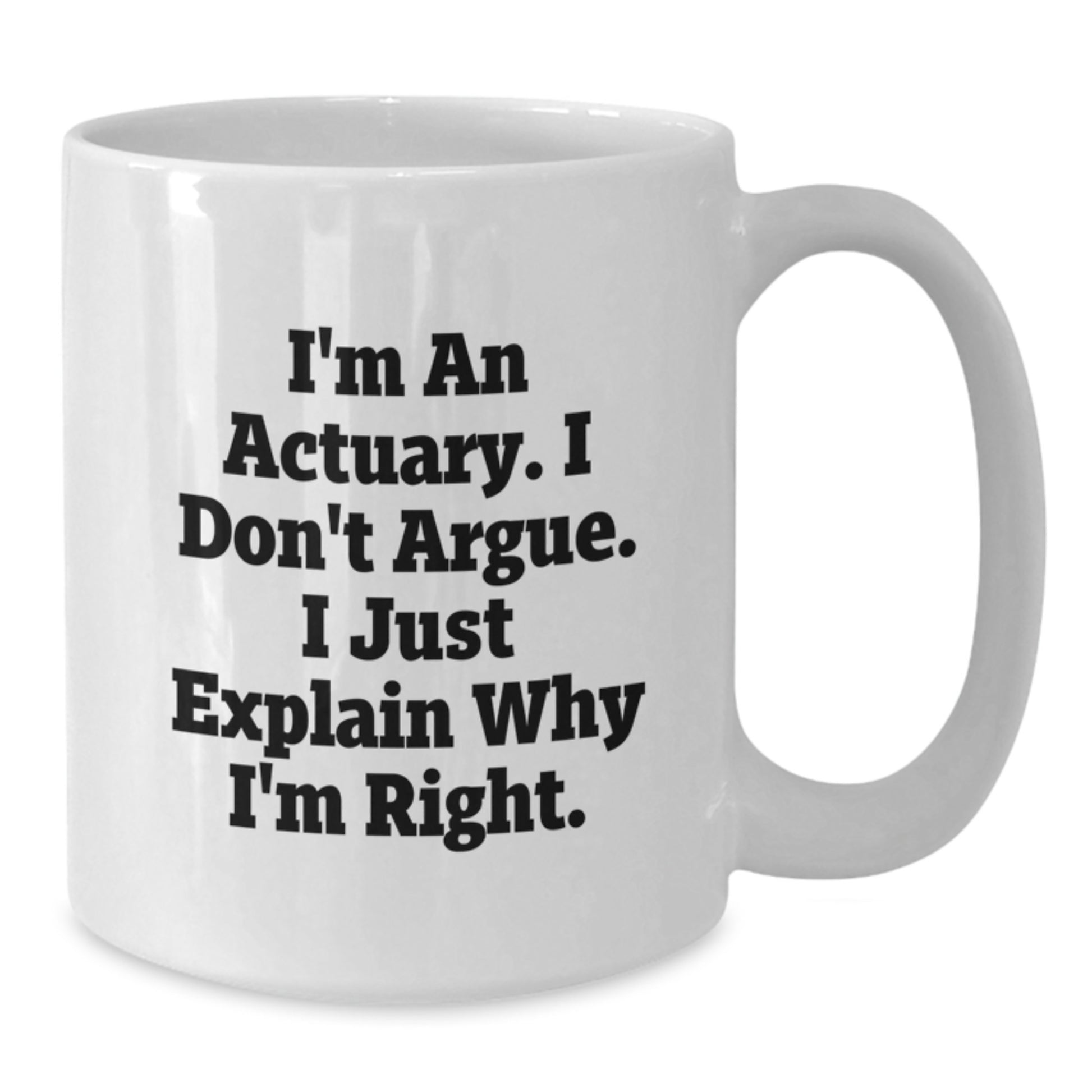 Actuary Christmas Unique Gifts from Friends, Unique White Coffee Mugs for Actuaries, Funny Quote - Additional